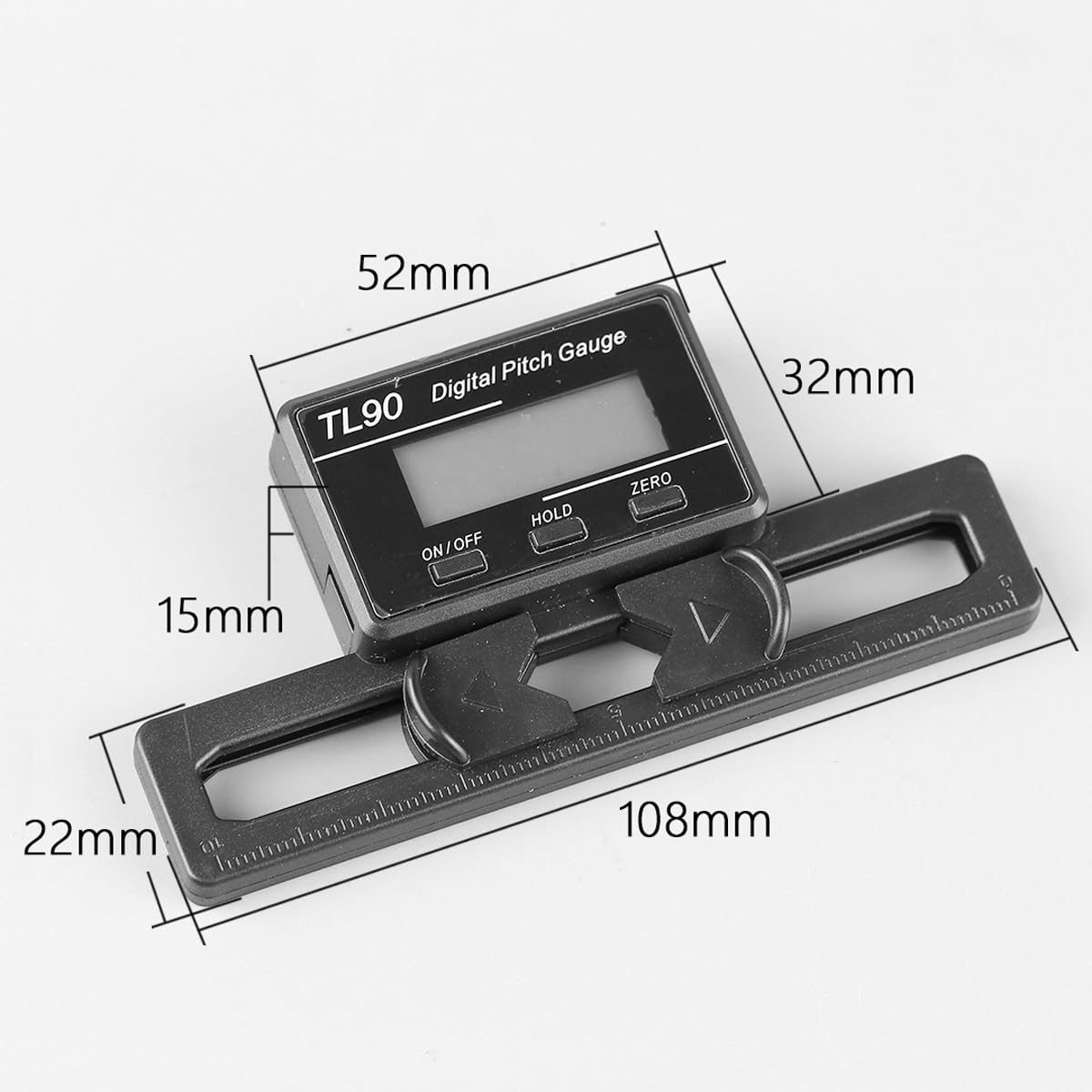 Jauge de pas numérique pour hélicoptère RC, écran LCD rétroéclairé, rotor principal 250-800 mm, inversion automatique de l'écran, verrouillage de l'angle