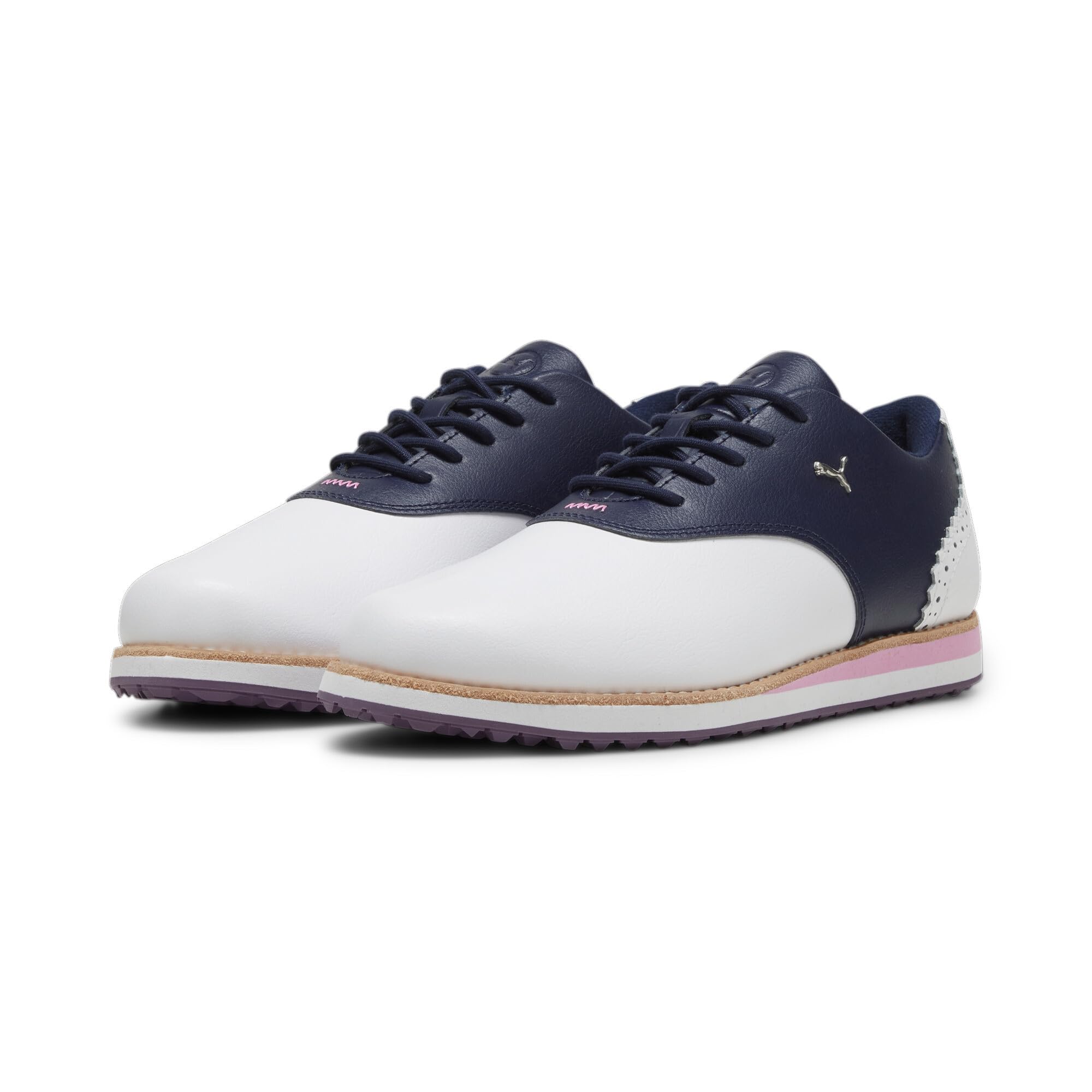 PUMA Femme Avant WMNS Golf Shoe, White-Deep Navy, 40 EU