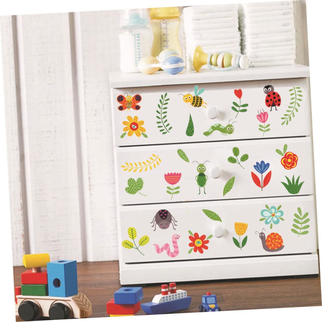 5 Juegos De Pegatinas De Pared De Insectos Decoración Retro Papel Tapiz Pegatinas De Pared Para Guardería Niñas Pegatinas Para Dormitorio De Niñas Pegatinas De Verano