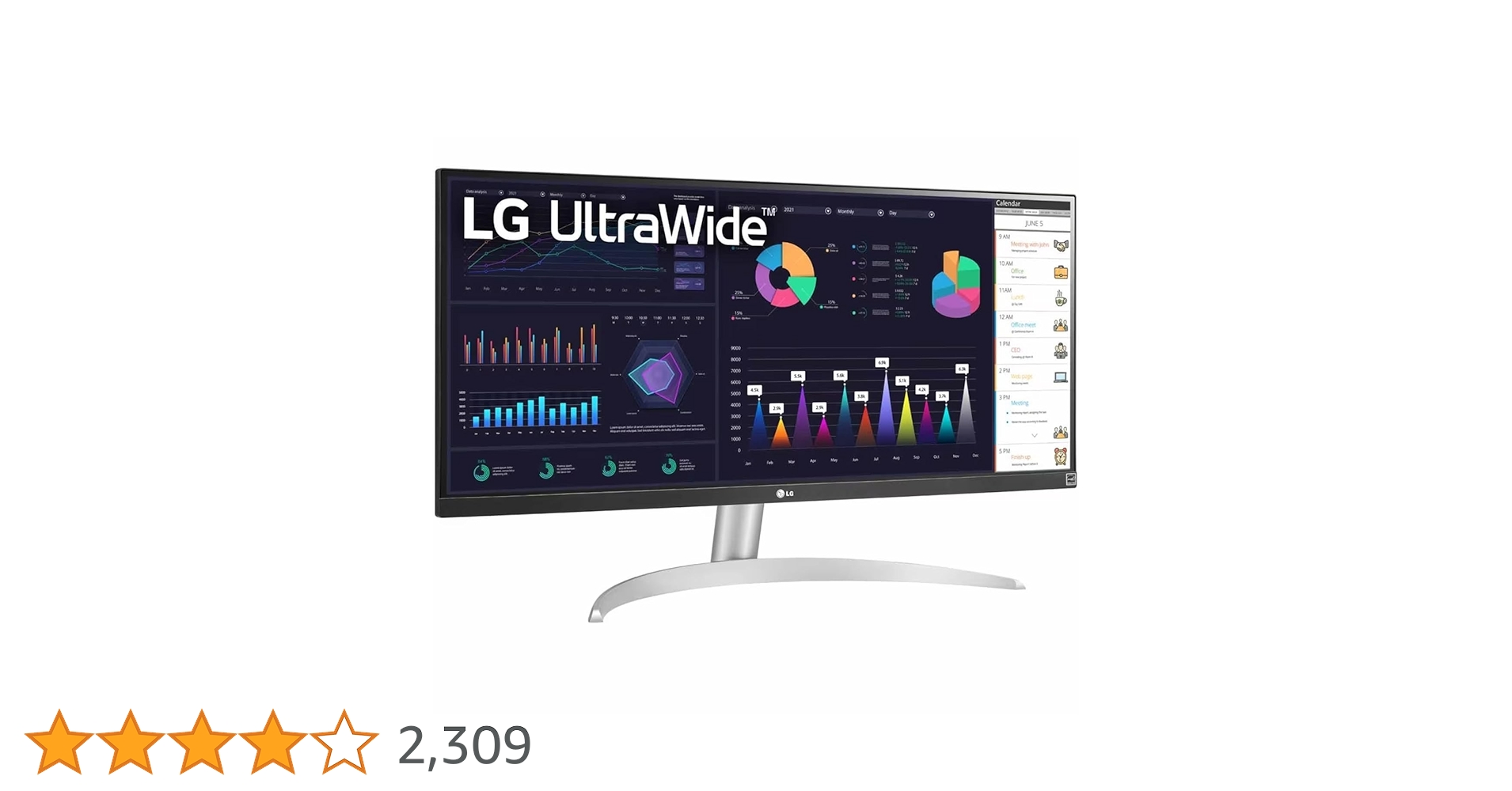 LG UltraWide Monitor 29WP60G 29インチ LG Ultrawide - 29Wp60G, 29 Inch (73 Cm) Wfhd 2560 X 1080 Pixels