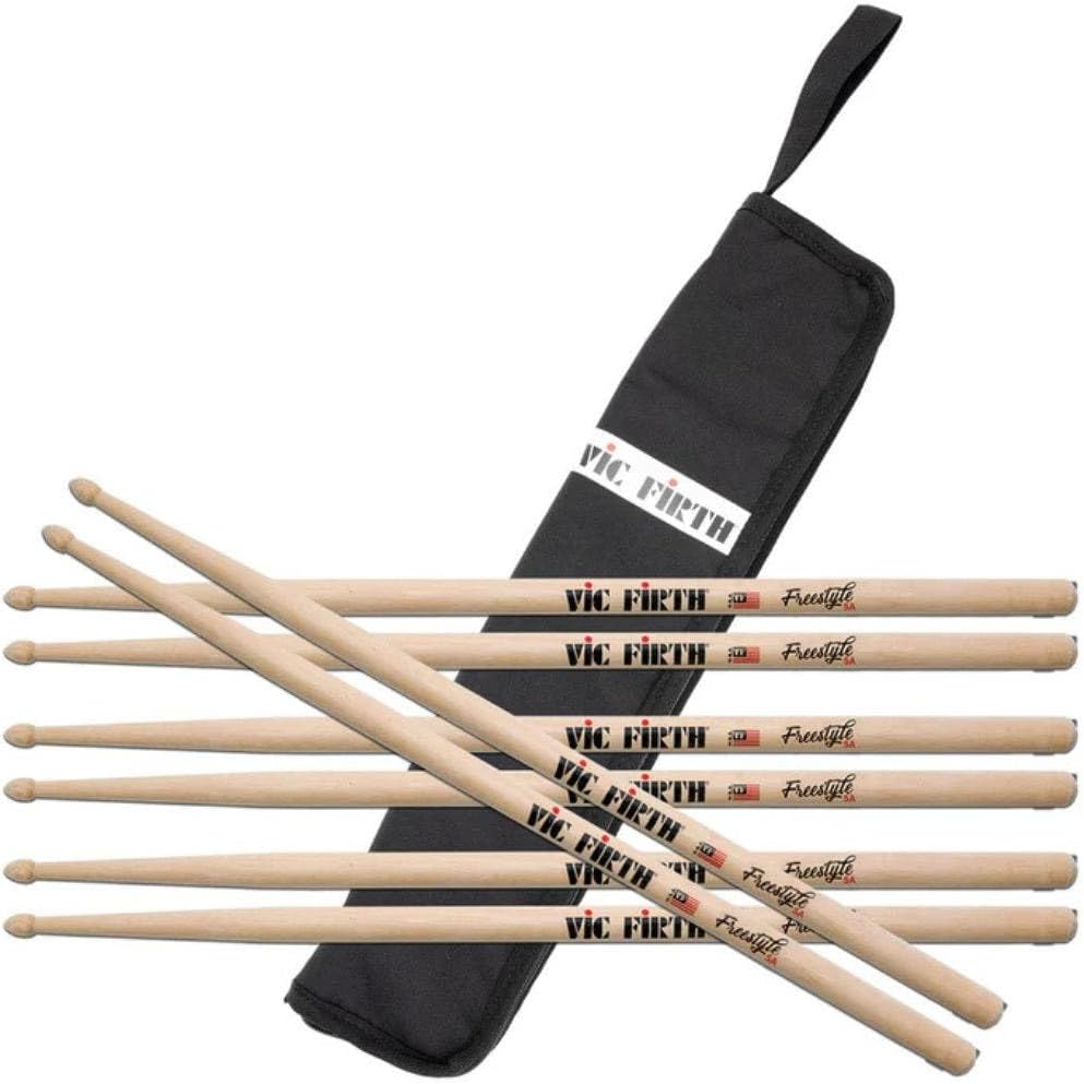 Vic Firth American Concept Freestyle Drumsticks with Stick Bag - 5A, 4-pack