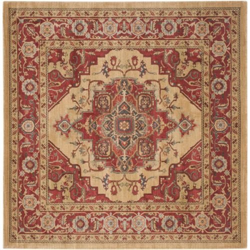 Safavieh Persischer Traditioneller Teppich, MAH698, Gewebter Polypropylen Läufer, Rot / Natürlich, 62 x 240 cm – Bild 6