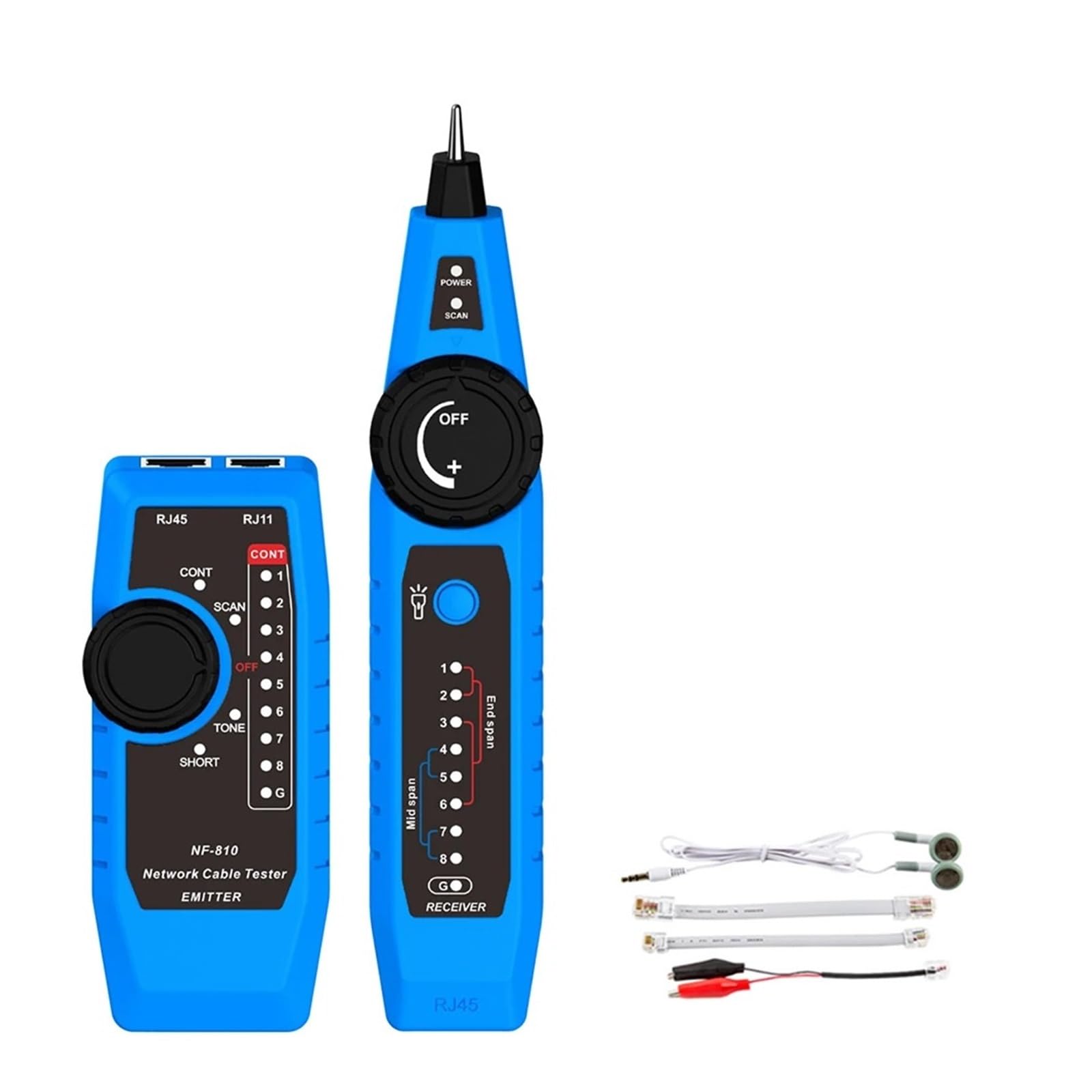 Probador de cable red NF-810 y rastreador RJ45 para mantenimiento LAN 8