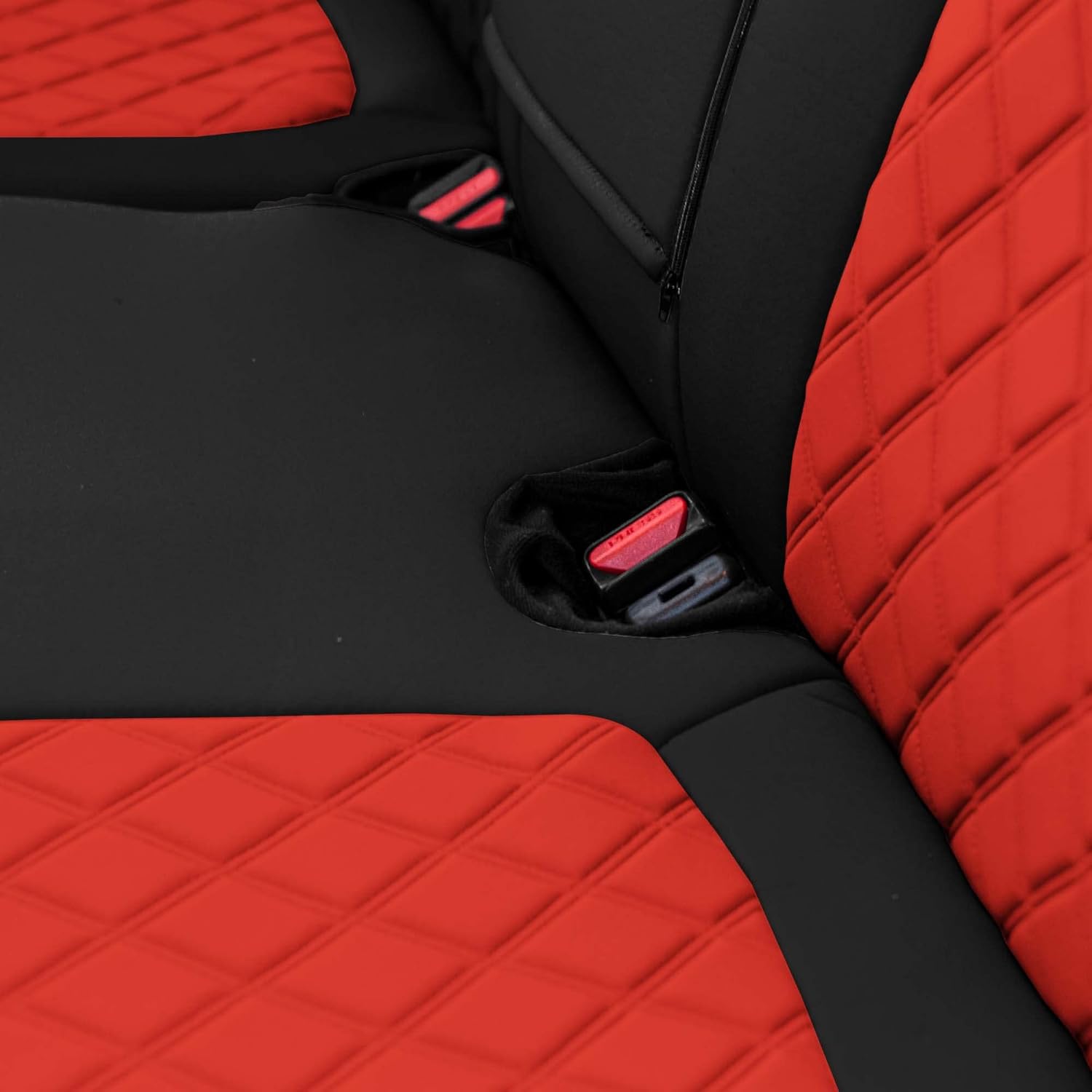 FH Group Custom Fit Car Seat Covers Specifically Made for 2017-2022 Honda CR-V LX EX EX-L - Water Resistant Ultaflex Neoprene, Rear Set Red, Automotive Seat Cover