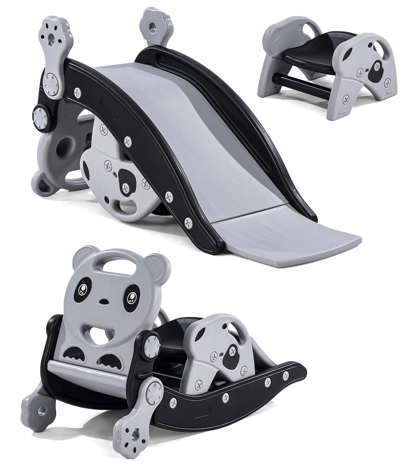 Play Nation Premium 3-in-1 Foldable Panda Slide With Baby Rocker & Chair, Slider for kids 2 to 5 Years,BPA-Free Plastic Slide Cum Rocker, Easy to Assemble, Indoor Outdoor Kids Play Setup,Birthday Gift-image-45