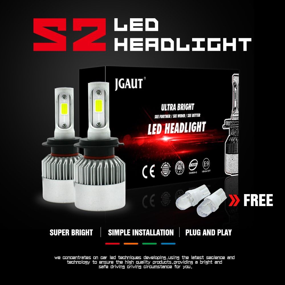 LED Headlight Kit,100W H7 12000LM LED Headlight Conversion