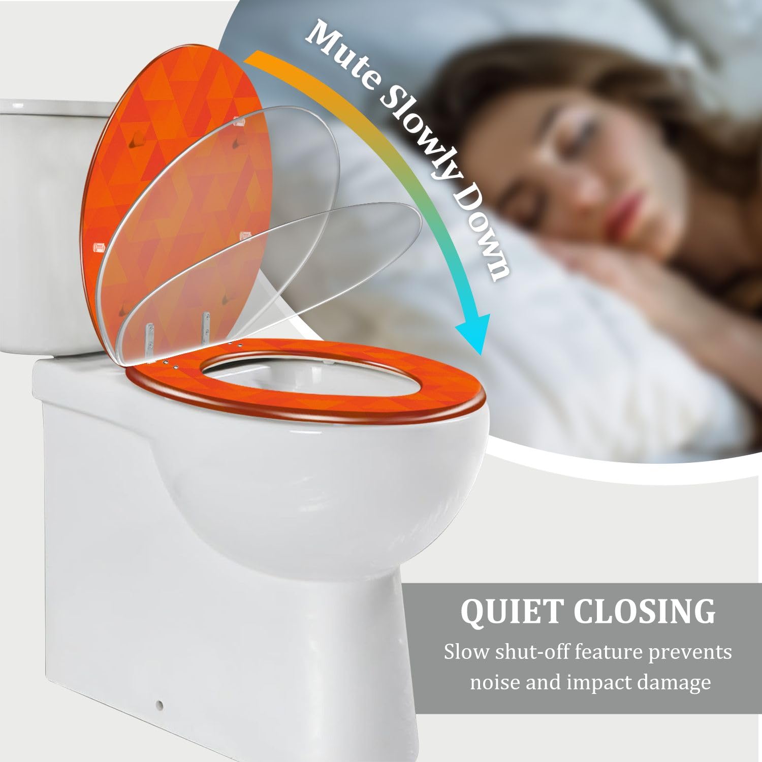 Asiento de inodoro alargado genérico para baño