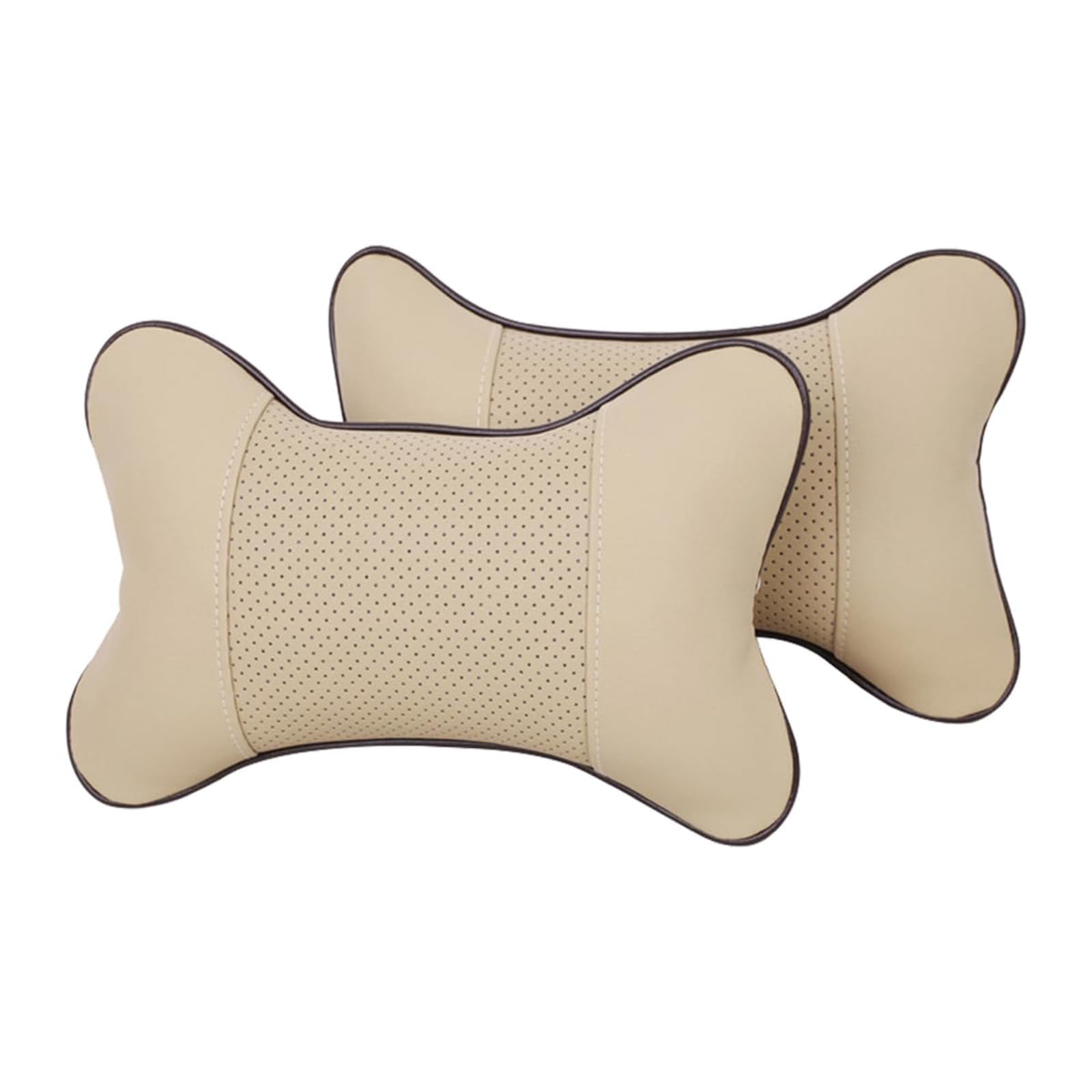 RWQZEOJO For Renault Escape Captur Talisman Laguna Car Neck Pillow, 2 Pack Breathable Leather Car Headrest Cushion, Seat headrestErgonomic Bone Curved Neck Support for Driving,C