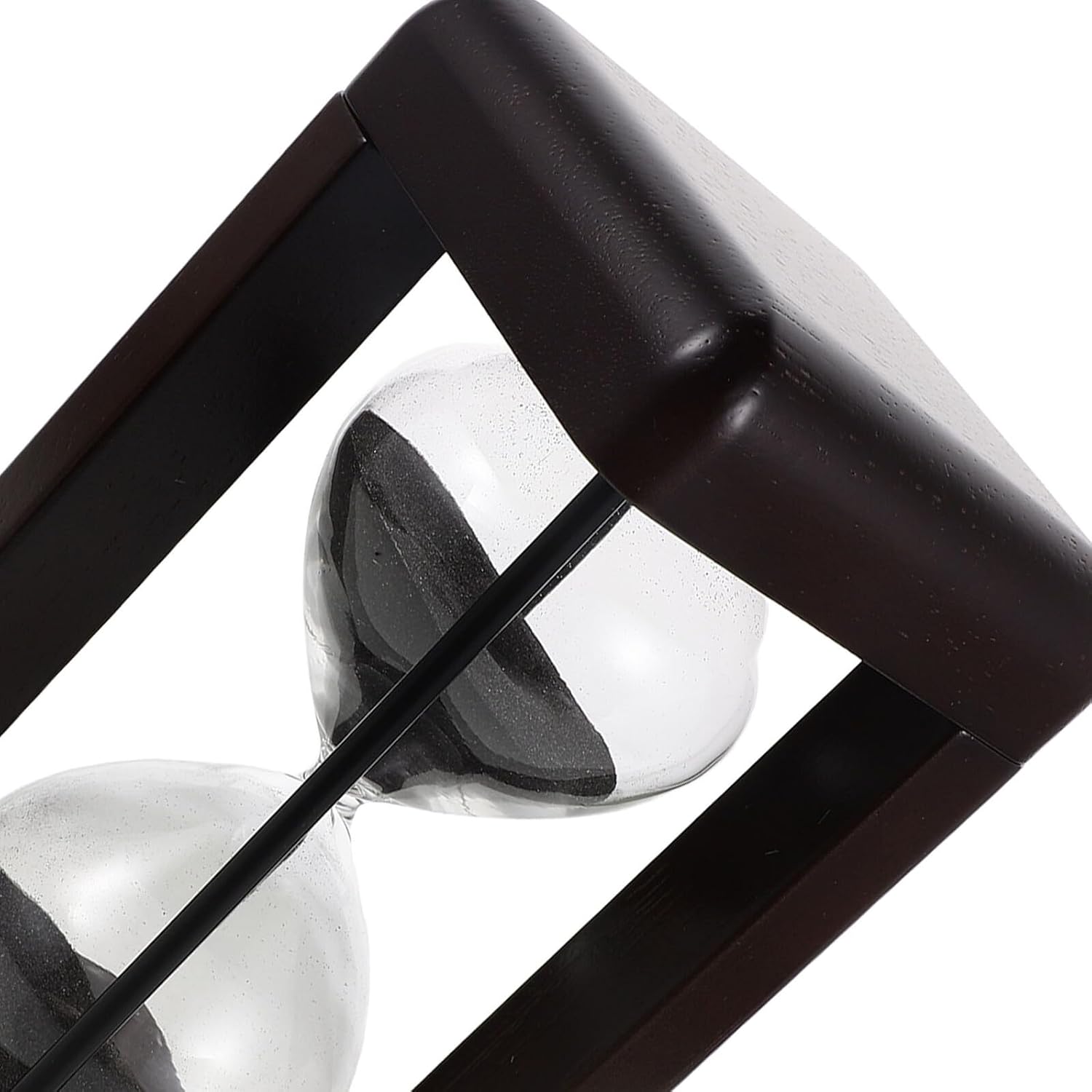 VORCOOL ガラス製砂時計タイマー 30分計測 無垢材フレーム ヴィンテージ装飾デスクトップ飾り 家庭 オフィス レストラン用管