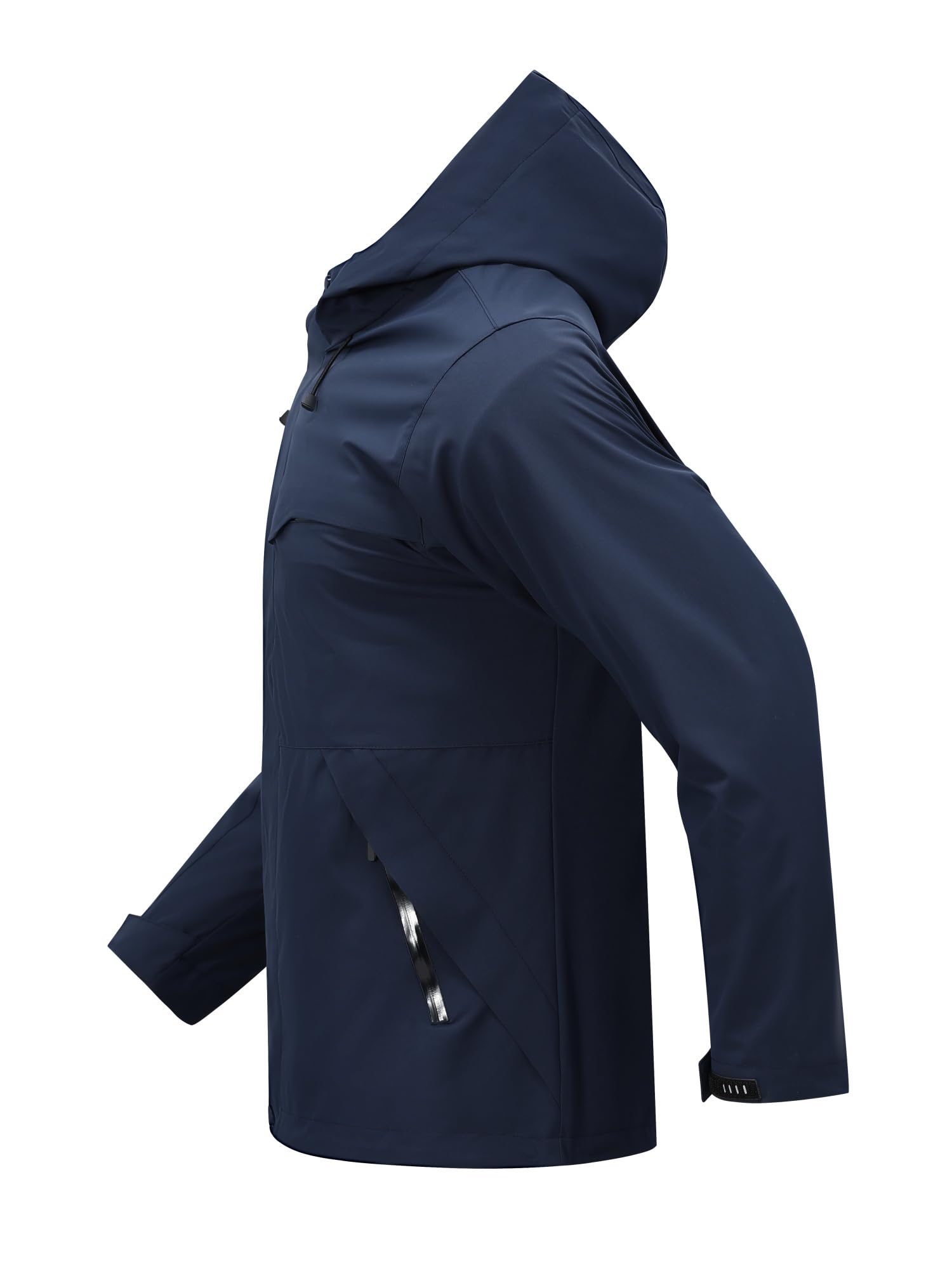 YOUTHUP Homme Coupe Vent Veste 3 en 1 Imperméable et Respirant Manteau à Capuche Doublé Polaire pour la Randonnée