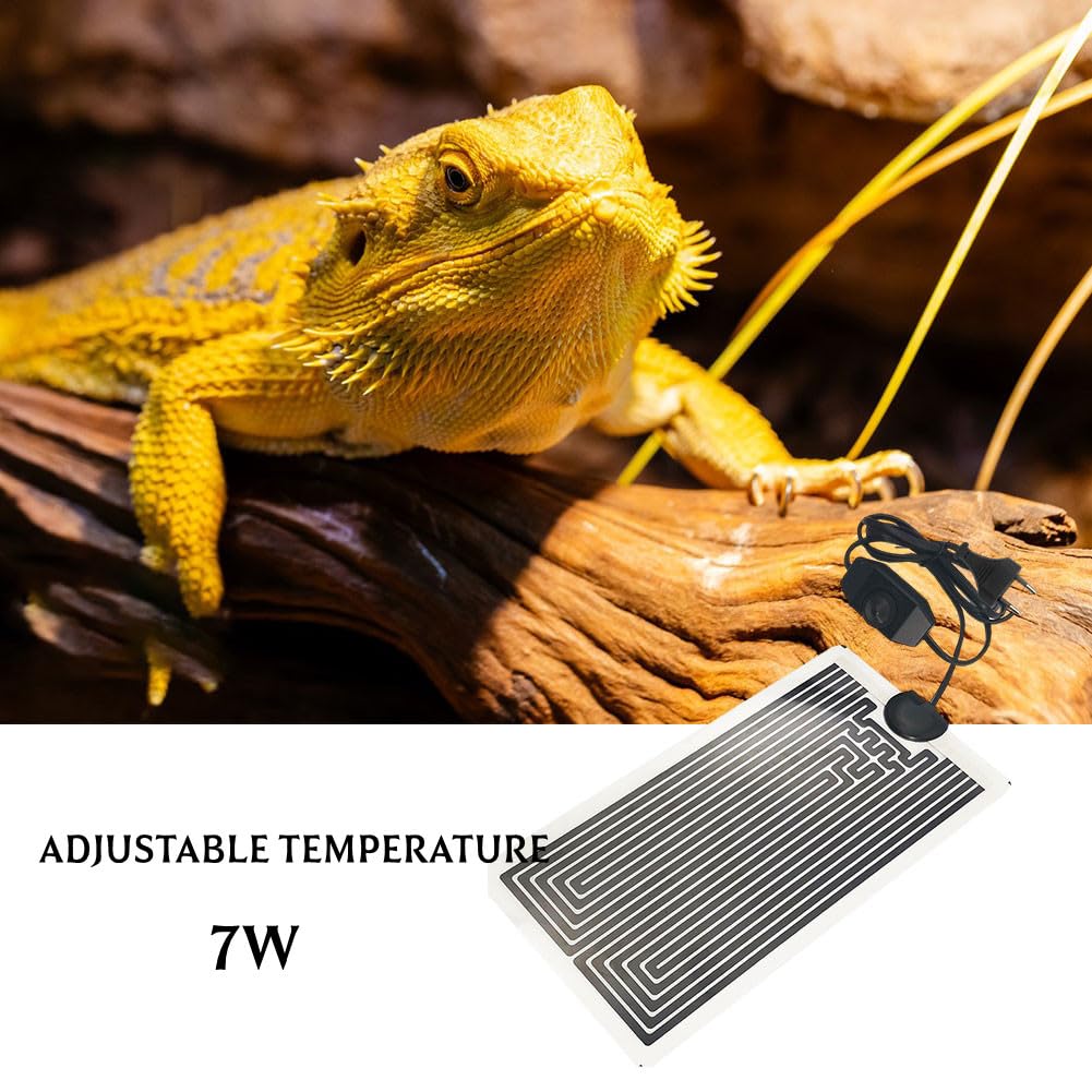 Manta Termica Reptiles,Estera Calefactora Para Terrario, 7w Manta Calefactora para Reptiles, Almohadilla calefactora para reptiles de baja temperatura, para Lagarto, Serpiente, Tortuga (15*28cm) — view 5