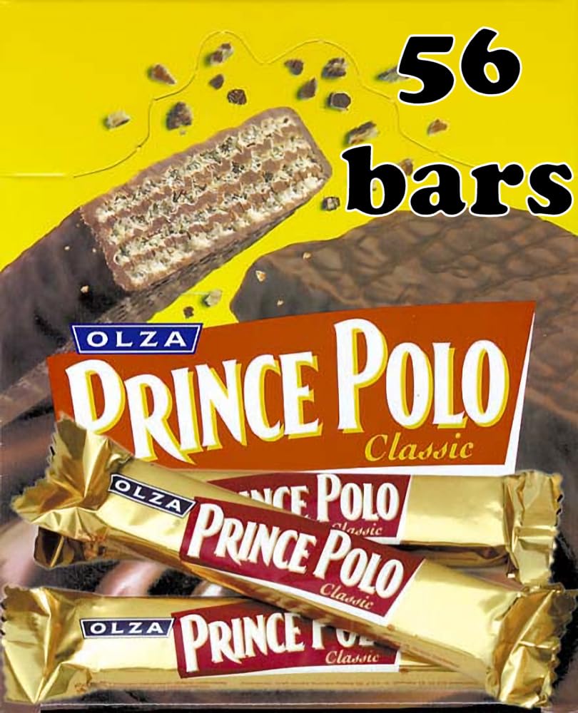 PRINCE POLO DARK CHOCOLATE COVERED WAFER CLASSIC 17.5g (PACK OF 56 BARS )
