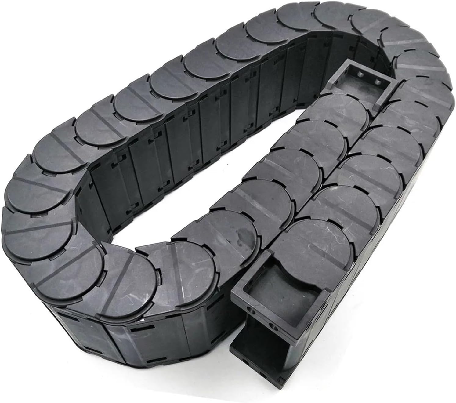 Transmission Chain of Power Low Noise 1 Meter Wire Carrier Cable Drag Chain Drive Transmission Towline CNC Machine Tools Channel Transmission Chain of Power(R100,35x38 mm)