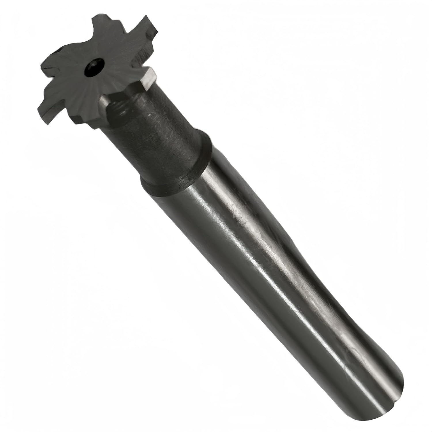 HSS-AL T Slot End Mill Milling Cutter，High-Speed Steel Woodruff Keyseat Cutter, Half Round Keyway Milling Cutter, Straight Shank, 6 Flutes, 10 x 5 x 65mm