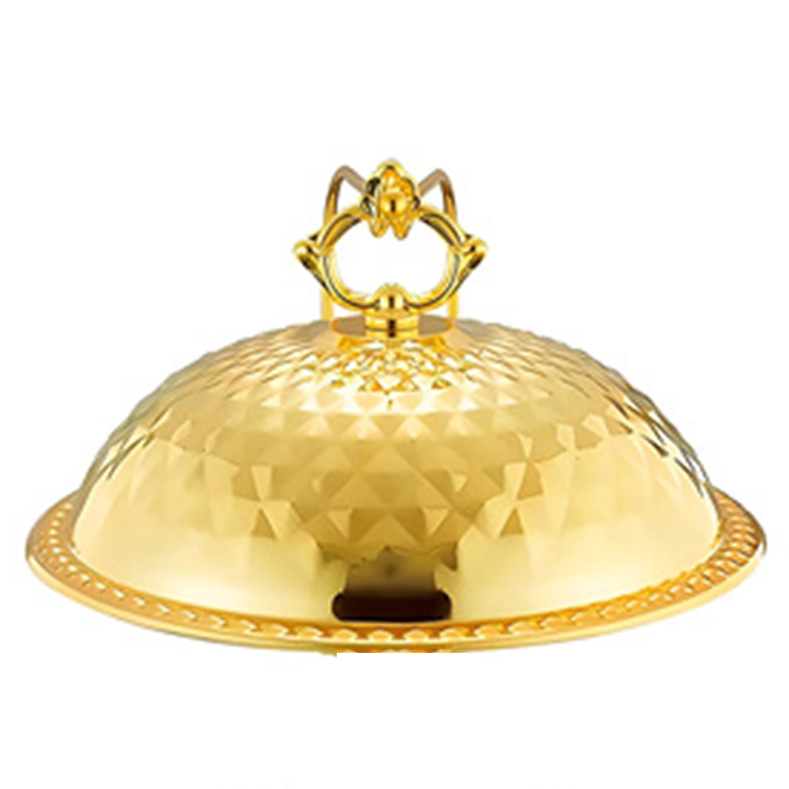 Buffet Hot Pot Holding Utensil Set - Buffet Frying Pan Tray with Hanging Lid, Round Food Holding Tray with Fuel Rack, Buffet Utensils and Holding Equipment, Stainless Steel Buffe(Size:8.0L,Color:Gold)