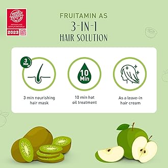 Vatika Naturals Fruitamin Hair Conditioning Mask - Power Green Smoothie with Green Apple, Kiwi and Vitamins A, E & F - 350gms