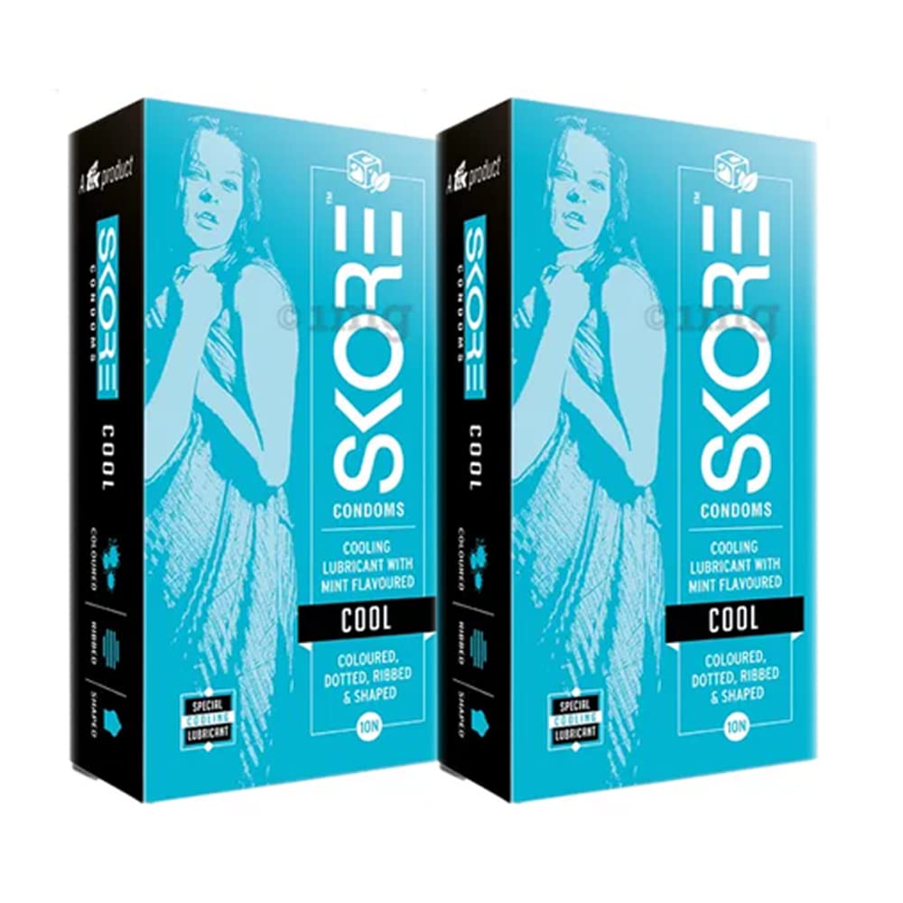 Skore Condoms - 10 Count (Pack Of 2, Cool)-image-20