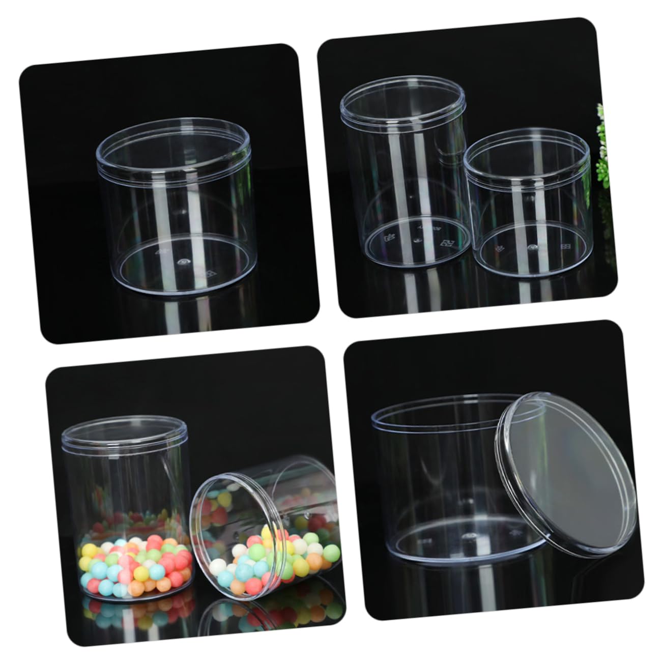 Barattoli Alimentari Rotondi 15 Pezzi 400ml in Plastica