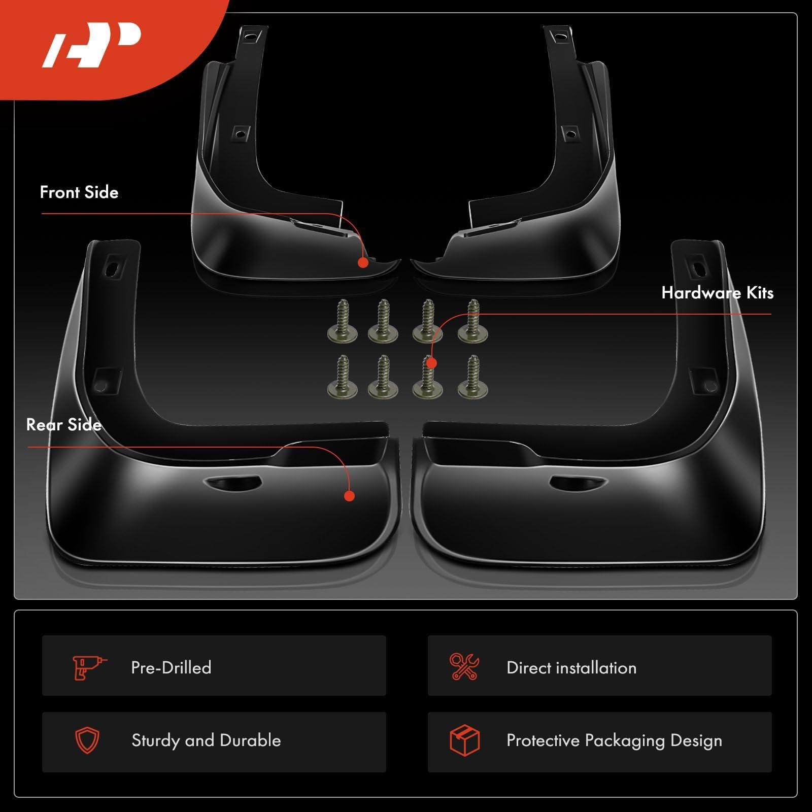 2 Pare-salissures Arrière Pour Toyota Proace Verso – Noir – Caoutchouc – DZAM