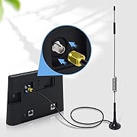 Vista 4 de Bingfu Antena macho MIMO SMA de base magnética 4G LTE 7dBi (2 unidades) compatible con enrutador CPE inalámbrico 4G LTE Hotspot Cellular Gateway