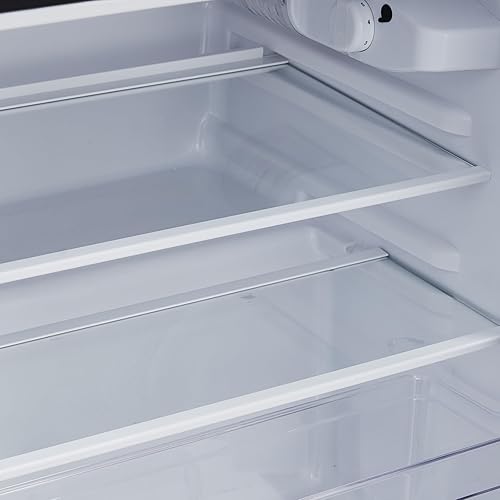 Miniatura 7 de Litake Mini refrigerador de 3.2 pies cúbicos con congelador, refrigeradores pequeños de acero inoxidable de doble puerta, 5 ajustes de termostato