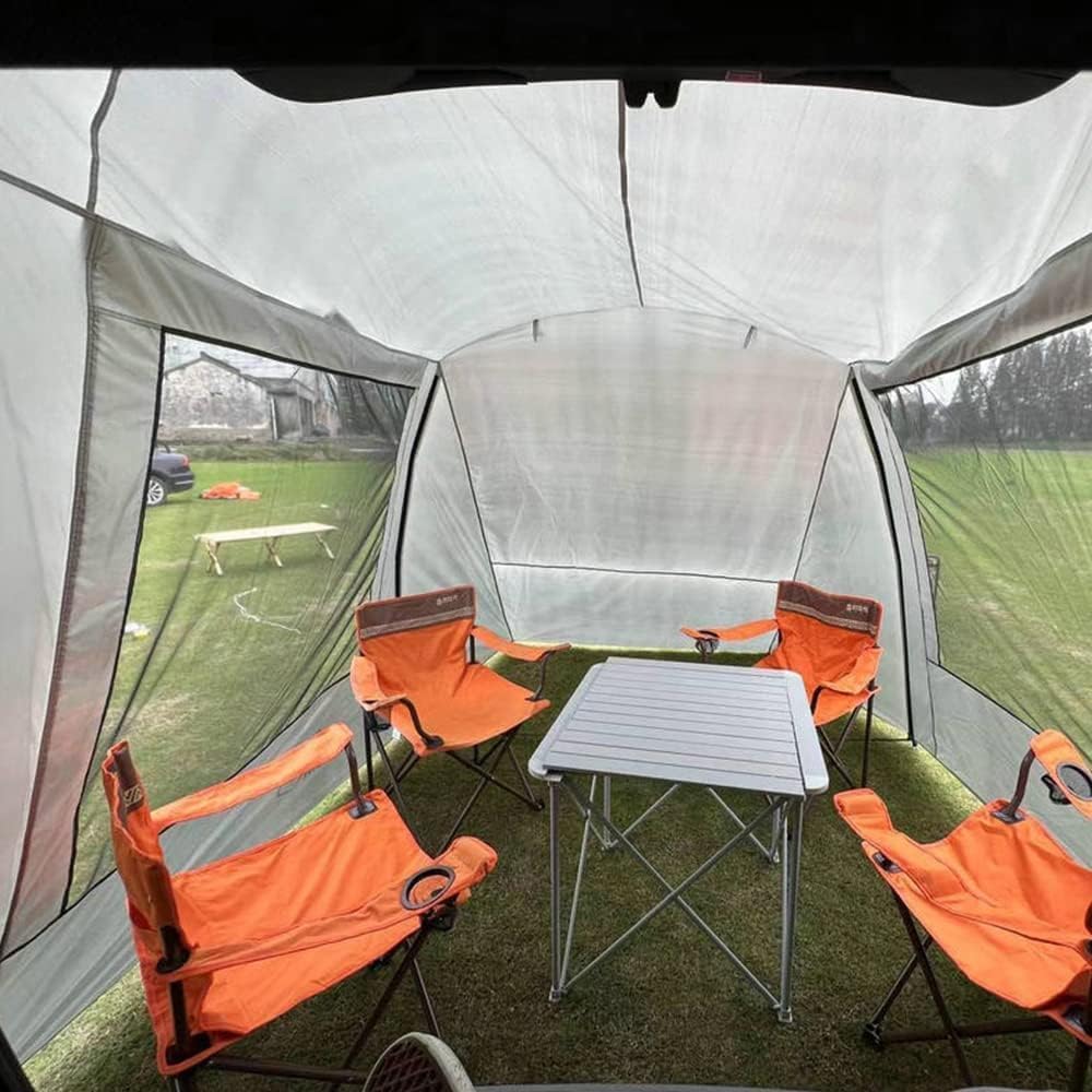 Versatile Tailgate Awning Car Tent Attachment | Rainfly Screen Room for S, Mpv, C & Minivans, Easy Setup Spacious Shelter for Camping & Road Trips (Black) with RainflyScreen Room 485 cm x 480 cm