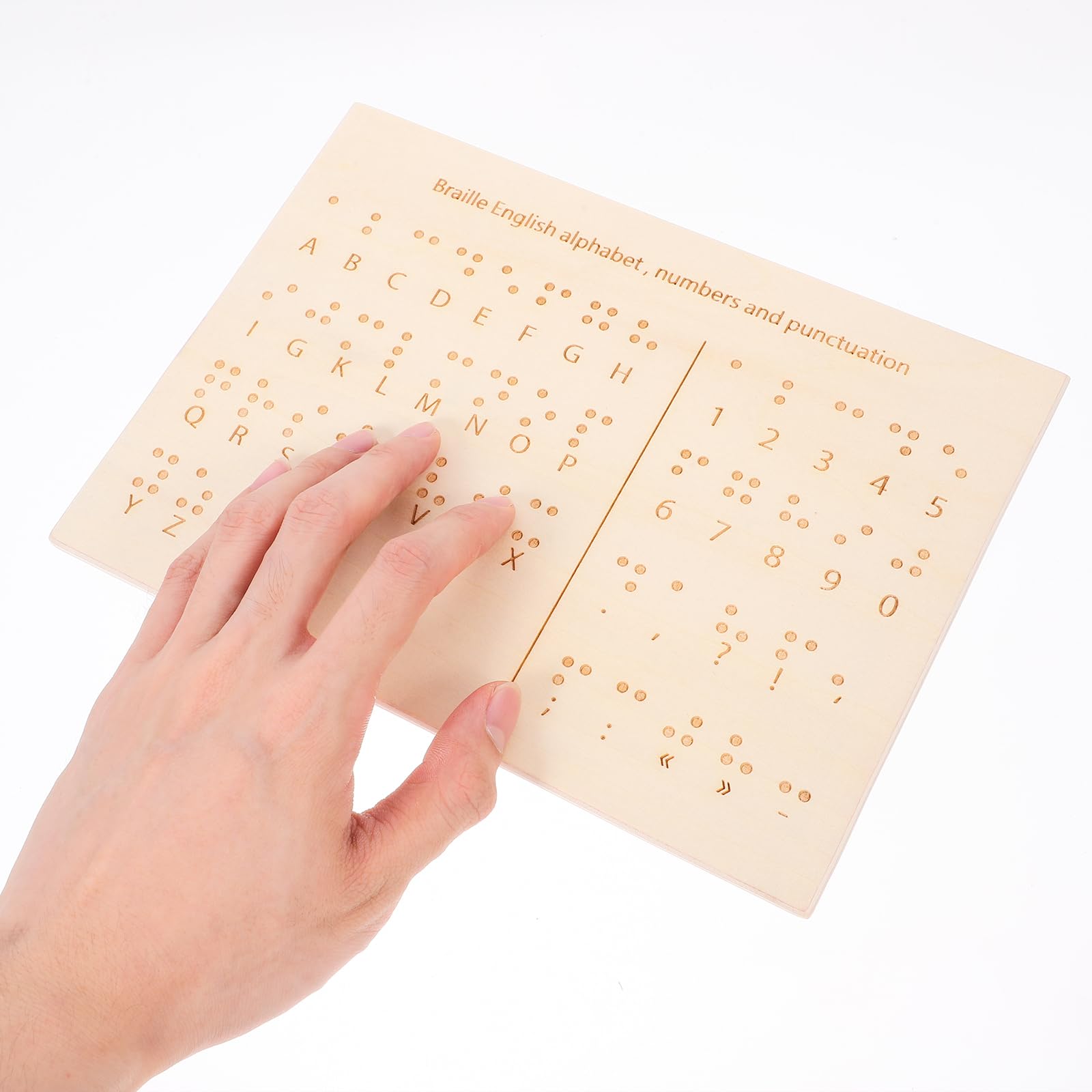 VILLCASE Materiale Educativo Braille Cieca Scrittura Braille Libri Braille Lettere Carte Alfabeto Braille Tavole Braille Alfabeto Alfabeto Adesivi Braille Alfabeto per