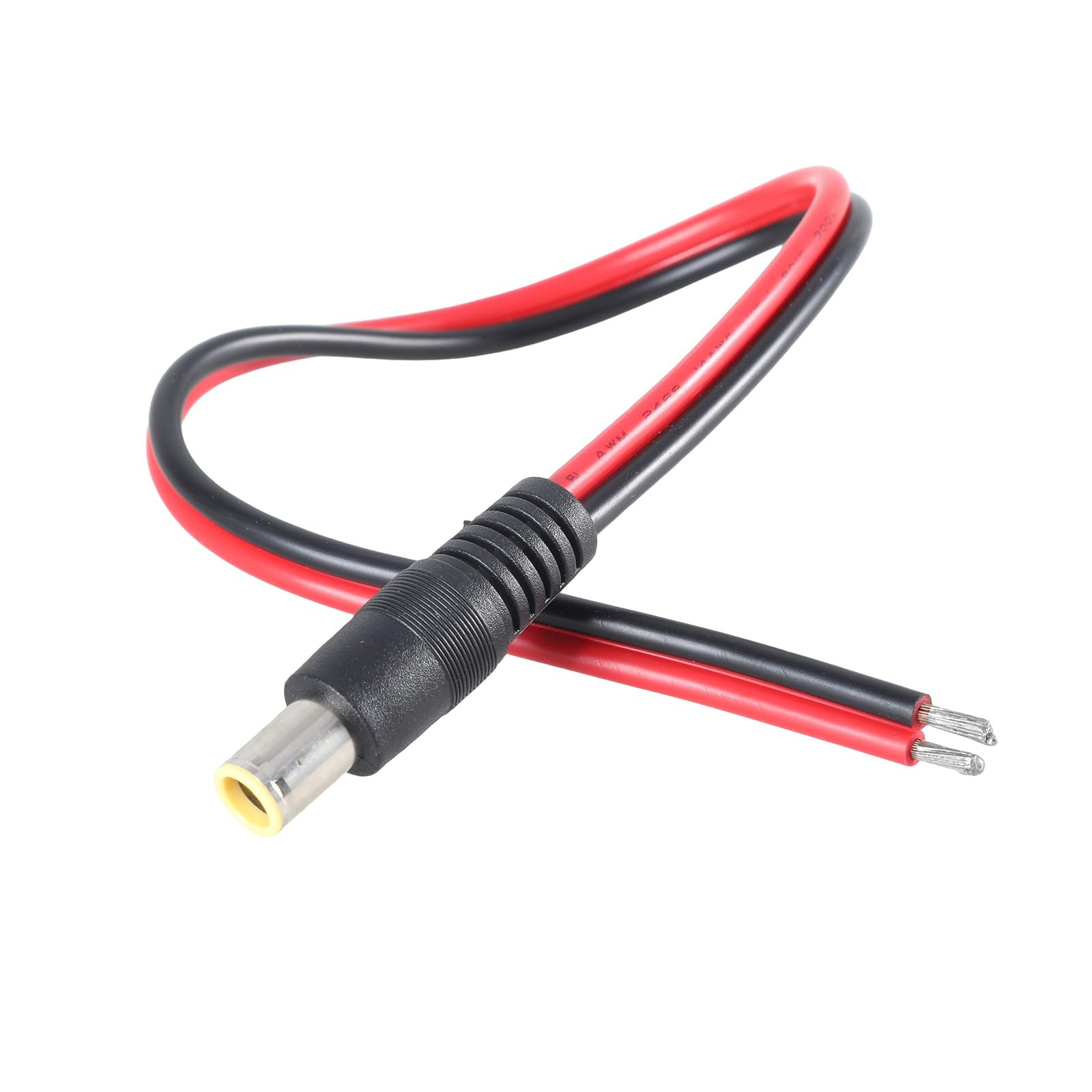 Yazhuq DC7909 Power Cable 8mm Female/Male to Bare Wire Open End 14AWG 7.9x0.9mm Cylinder Adapter Pigtail for Solar Cell