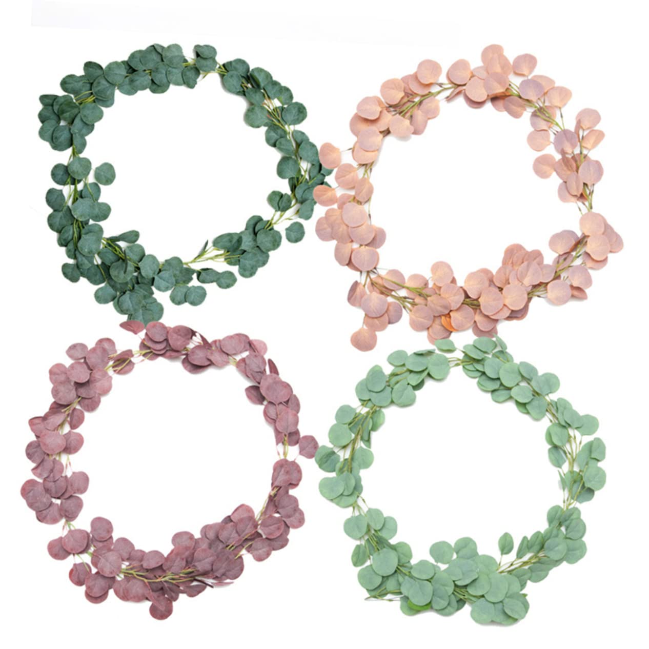 Alipis 3stücke Imitation Eucalyptus Wreath Künstlicher Grüner Blätterkranz Für Tür Und Wanddekoration Für Festlichkeiten Und Fotos Langlebige Kunstpflanze Für Einladendes