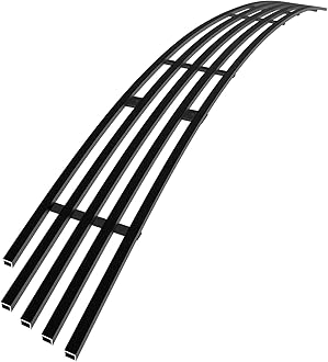 APS Compatible with Ford Mustang 2005-2009 GT V8 Lower Bumper Stainless Steel Black 8x6 Horizontal Billet Front Grill Grille Insert F66014J