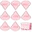 8 Pcs Cotton Powder Puff Face,JASSINS Triangle super soft for Both dry and wet Makeup Setting/Concealer/Loose and Body Powder/Foundation/Blush Makeup Sponge Set (Pink)