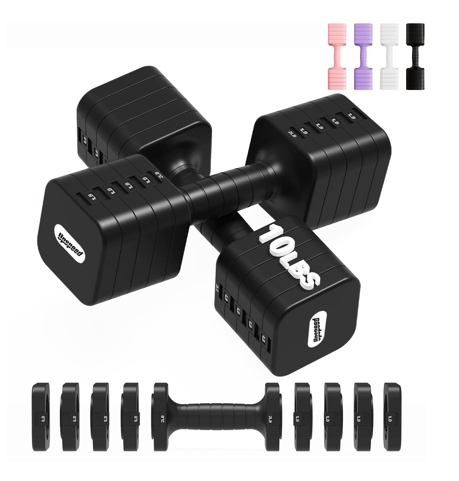 16LBS 20LBS Dumbbells Sets Adjustable Dumbbell Set Hand Weights for Women Men Free Weights Dumbbells Set Exercise Fitness