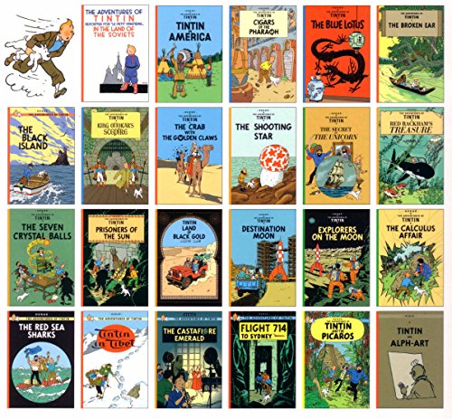 [Original U.S. Edition, 23 Books Set] The Adventure Of Tintin - Collection Set of All Original 23 Full Sized Titles by Little, Brown and Co Comic Books Strip Series