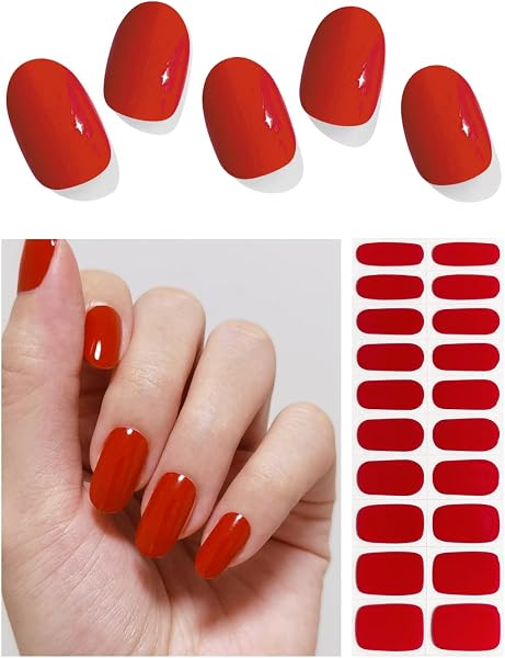 Wahrshei Unghie Gel Adesive UV V Red Smalto Adesivo Gel UV 20 PCS