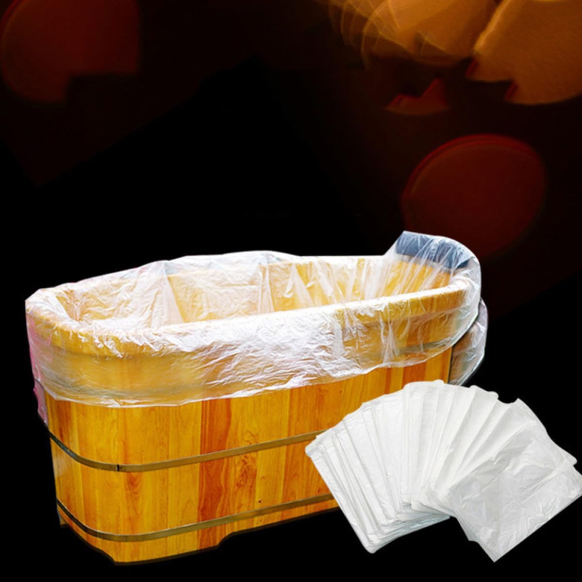 Toddmomy Disposable Hdpe Material, Hotel and Use Thickened Lightweight 10pcs Convenient Cover Bag for Practical Accessory for Easy Bathing Bathtub Bath Home Tub
