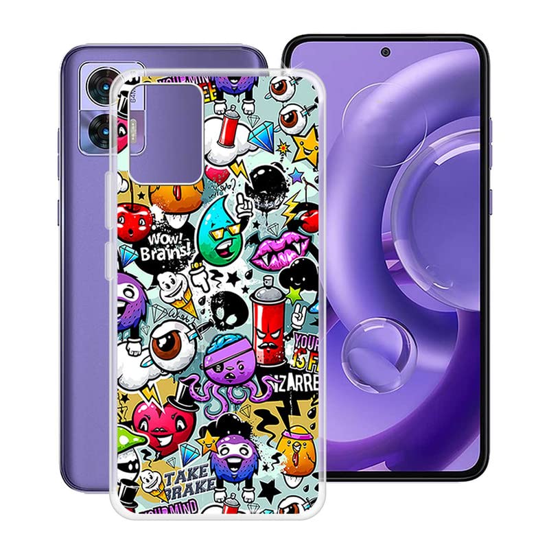 Oprimio Custodia trasparente per Motorola Moto Edge 30 Neo [custodia in silicone] [100% trasparente] [materiale tedesco] ultra sottile