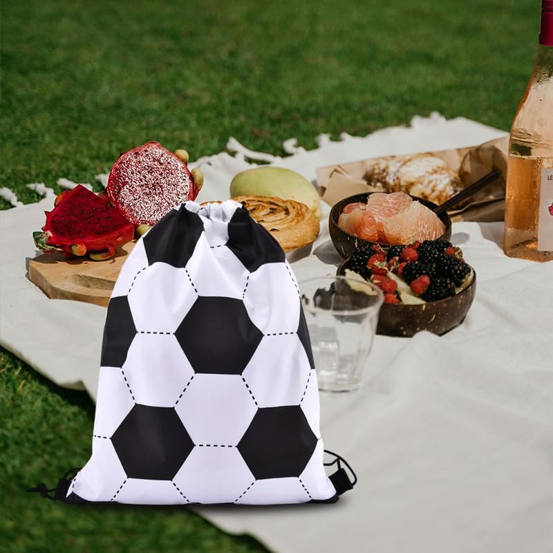 Soccer Backpack Gym Drawstring Bag for Daughter Son Soccer Player Lover Sports Theme Birthday Party Snack Treat Bags Shoulder Cinch Goodie Bag Sport Party Favor Travel Workout Storage Bags - Image 5