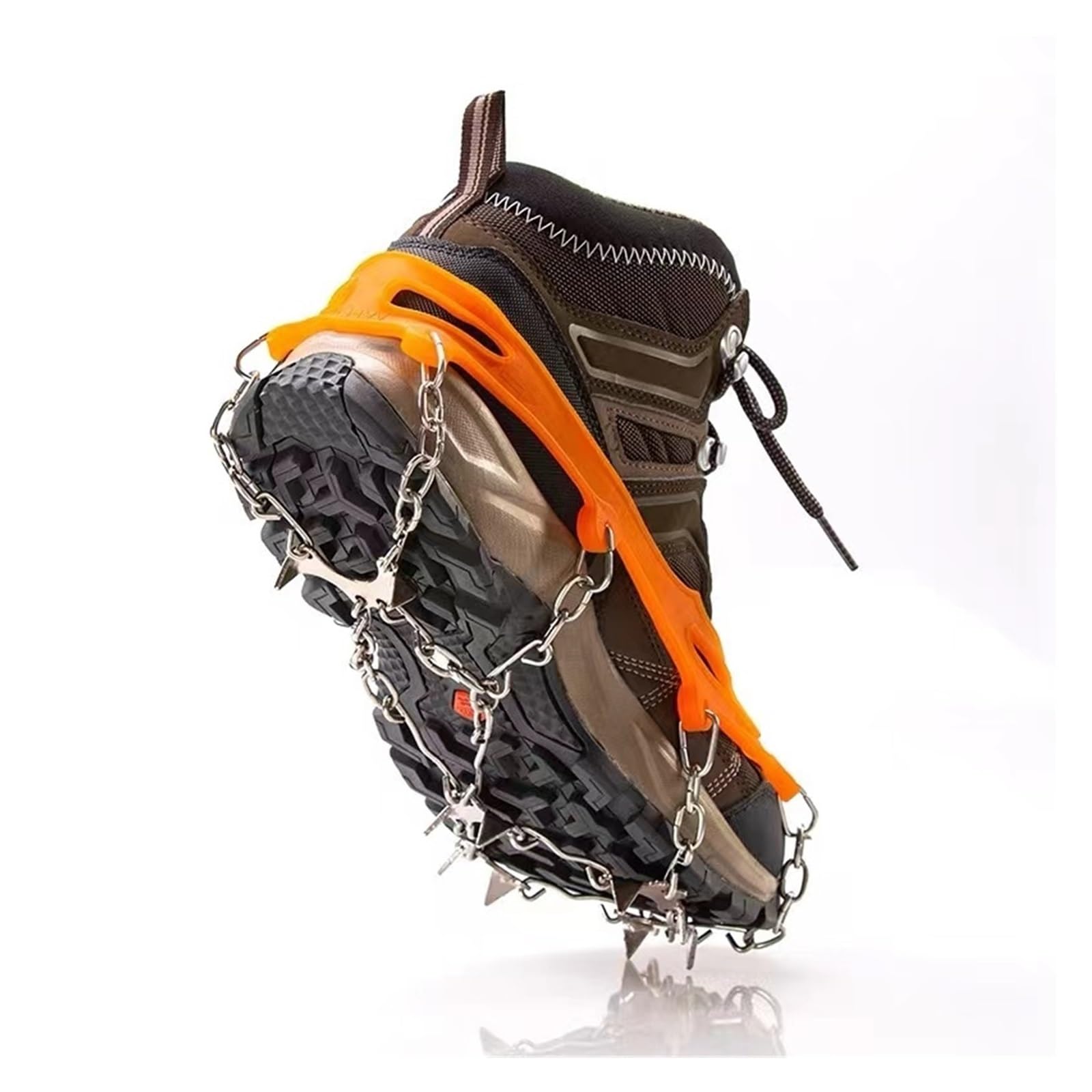 Anti-Rutsch-Spikes Eisgriffe Mit 18 Zähnen, rutschfeste Winterkrallen, Unisex-Schneeklauen, Kletterketten-Steigeisen, Outdoor-Zubehör