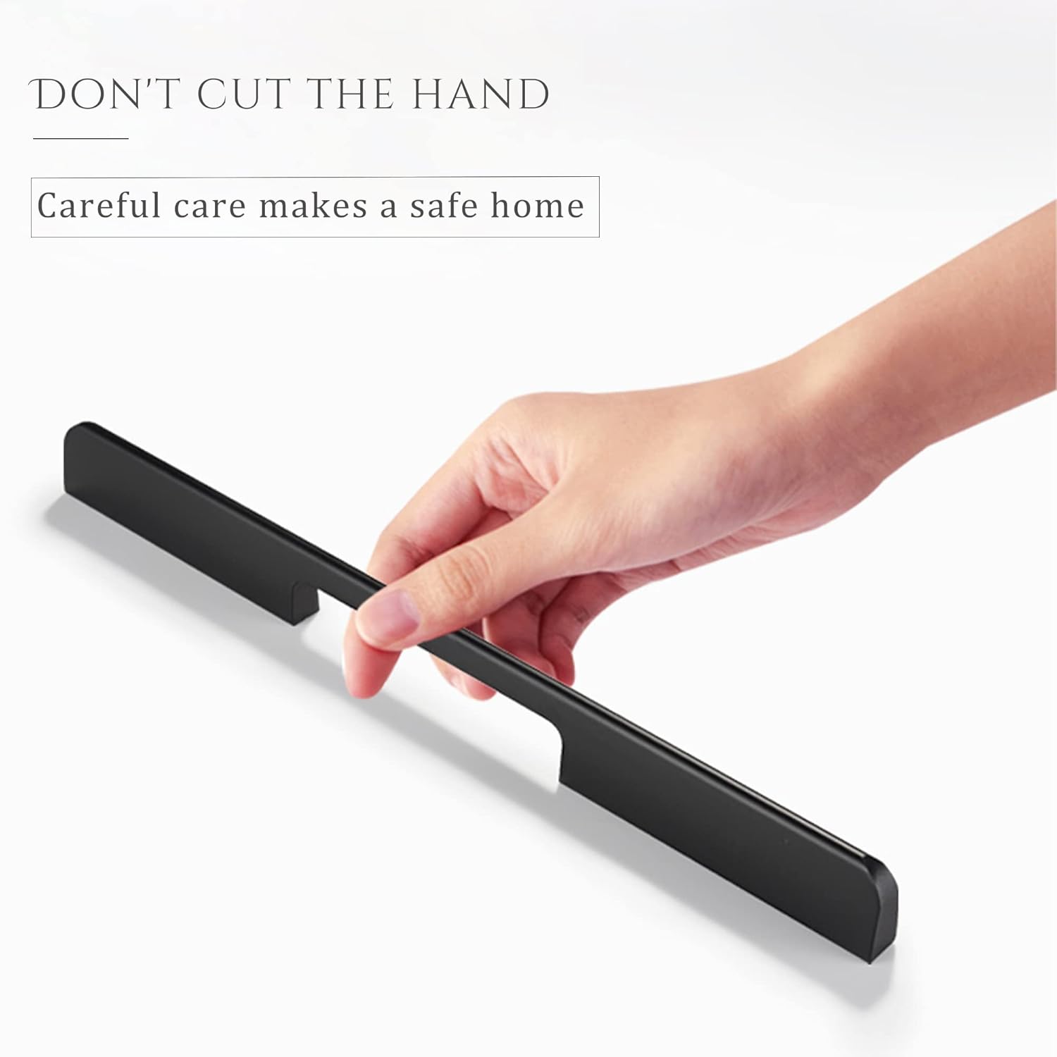 Satanga Kitchen Cabinet Pulls Hole Center 10 inch Matte Black Bar Modern Cupboard Pull 5 Pack Solid Euro Style Dresser Handles Bathroom Bedroom Hardware Door Furniture Wardrobe Pull Overall 11.81"