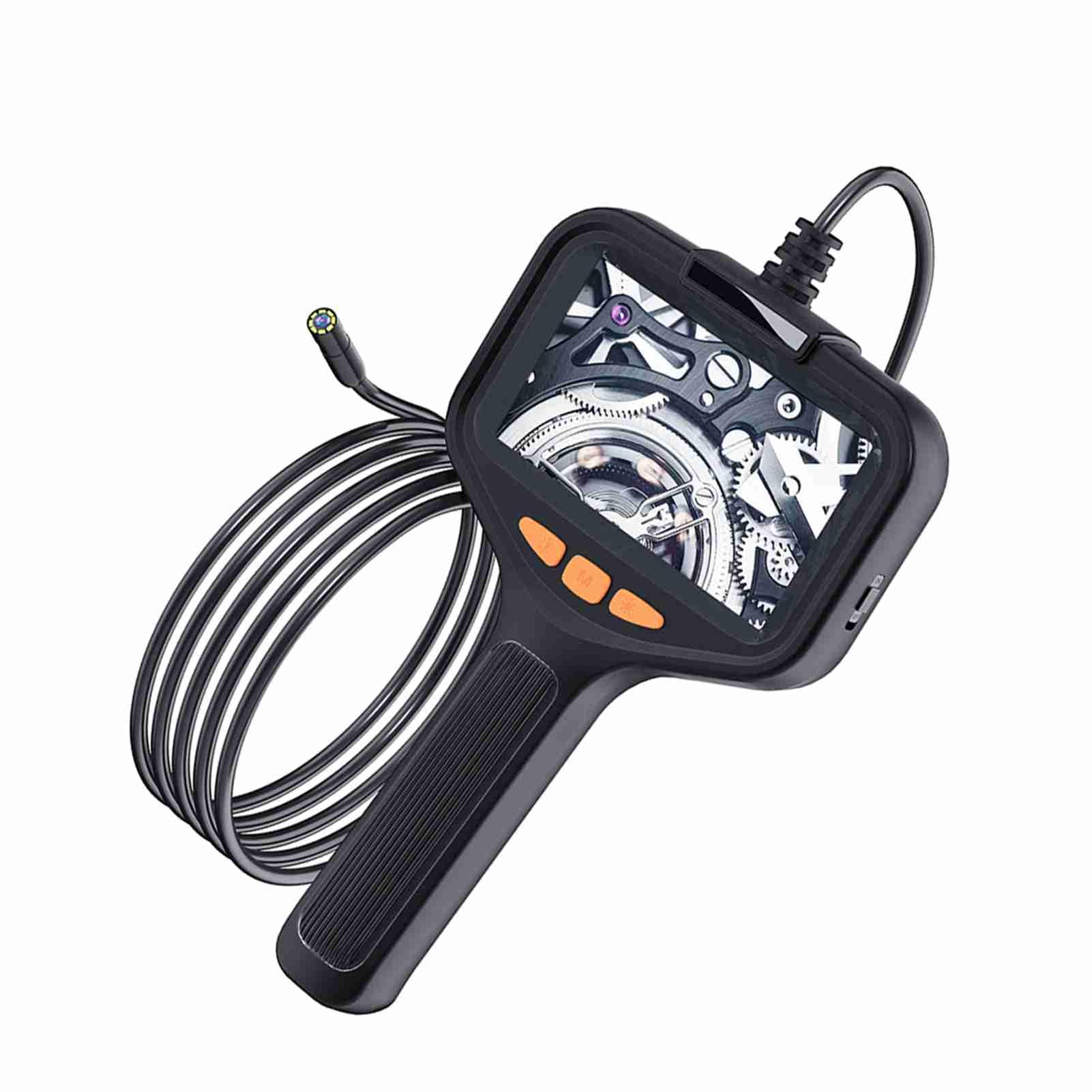Yctze Kamera ze światłem, Boroskop HD 1080P z Ekranem 4,3'' i 8 Diodami LED, Kamera Inspekcyjna z Przewodem o Długości 16,4 M ze światłem, 1080P, Inspekcyjna z Boroskopem, z lampką (10 m)
