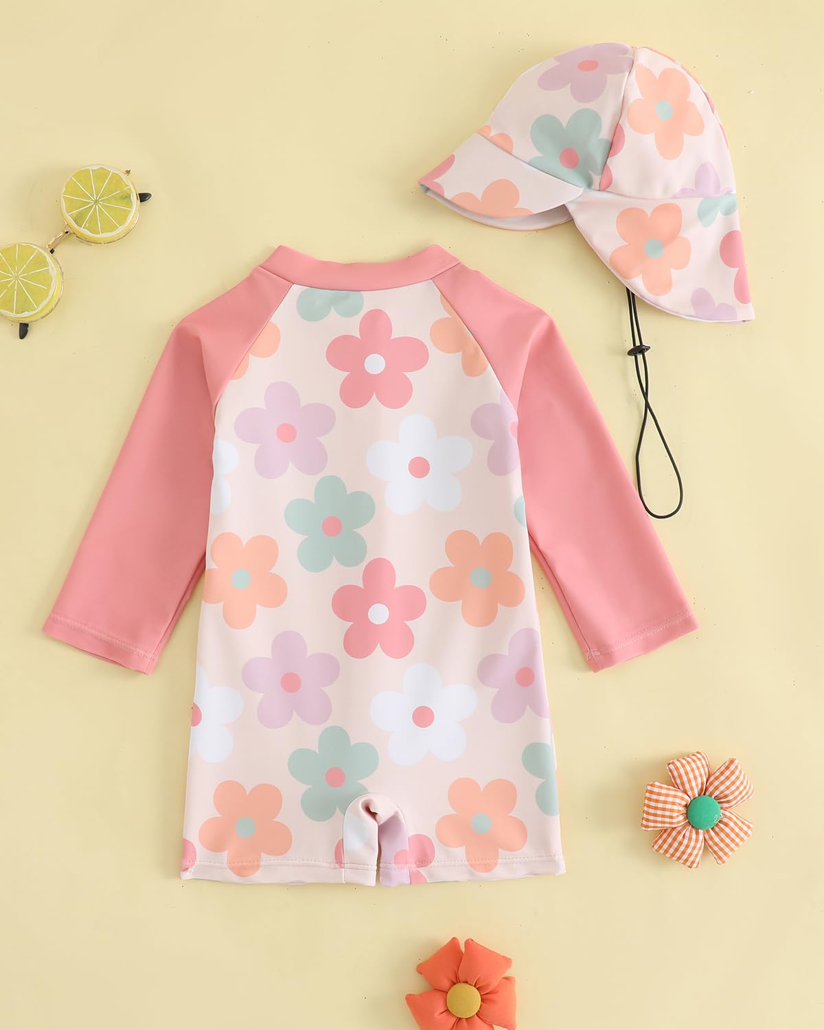 Maillot de Bain Bebe Garçon Fille Anti UV 3 Mois - 3 Ans, UPF 50+ Combinaison Bebe avec Chapeau, Tee Shirt Bébé à Manches Longues
