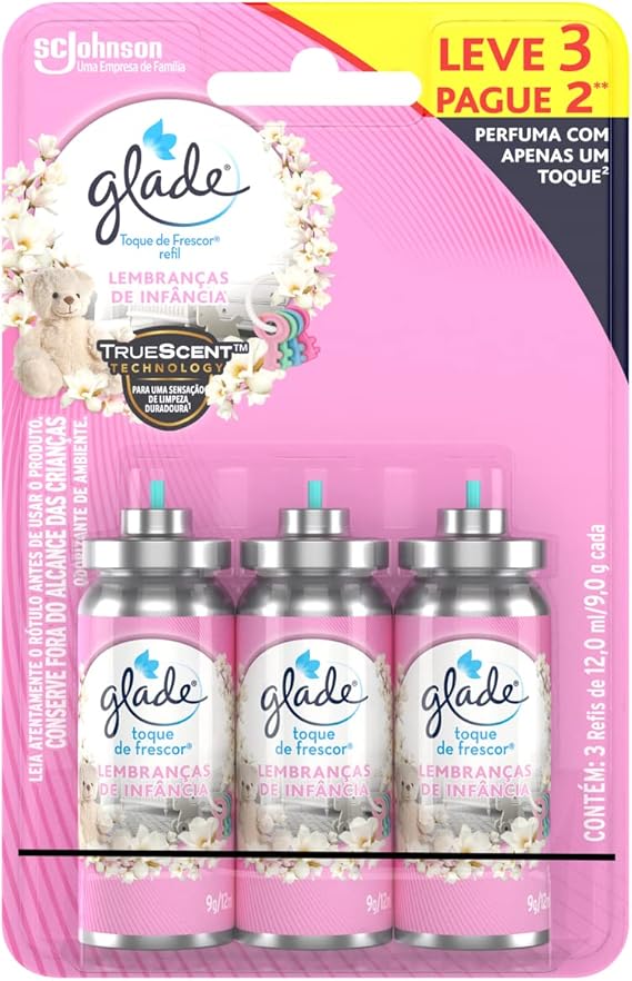 Glade Aromatizador de Ambiente Spray Refil, Odorizador de Ambiente Lembranças de Infância, Leve 3 Pague 2, 12ml cada Menor preço em Glade Aromatizador de Ambiente Spray Refil, Odorizador de Ambiente Lembranças de Infância, Leve 3 Pague 2, 12ml cada