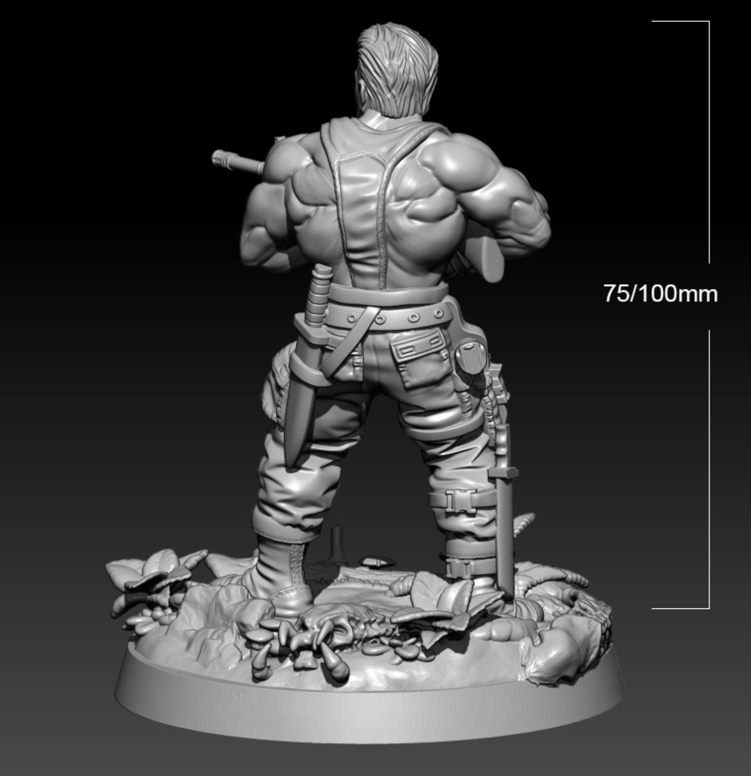 ZHANGJING 1/24 75mm 1/18 100mm Modello in Resina Jungle Warrior Soldato Figura Smontato Non Verniciato RA-356