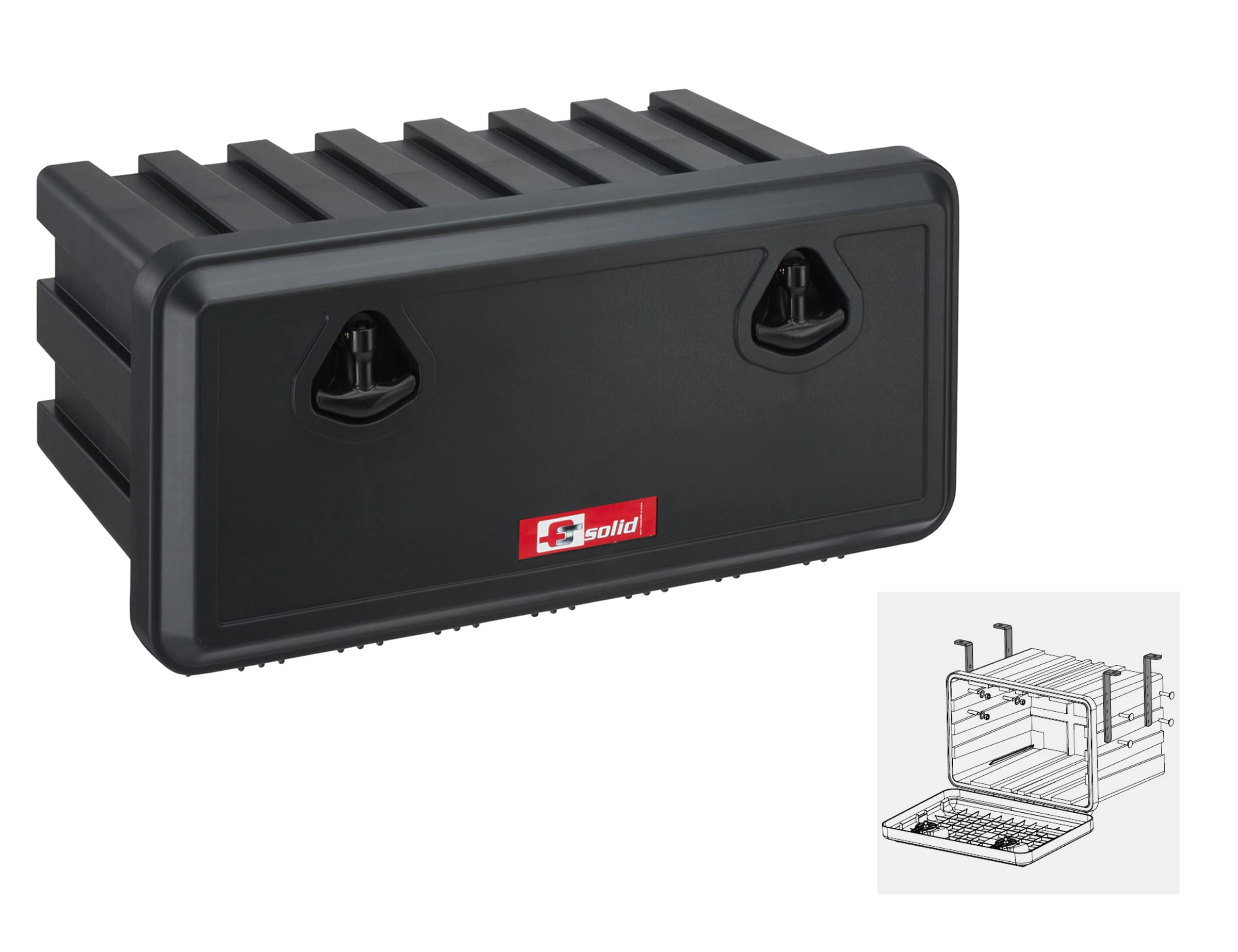 Unterbaubox Staubox (750x360x450) - Box + vertikale Halterung