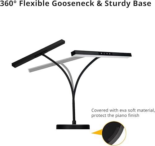 Miniatura 4 de Luz de Piano para Pianos de ColaVerticales y Digitales, Lámpara de Piano con 3 Modos de Color para Pianos de Pie, Altura y Dirección Ajustables,