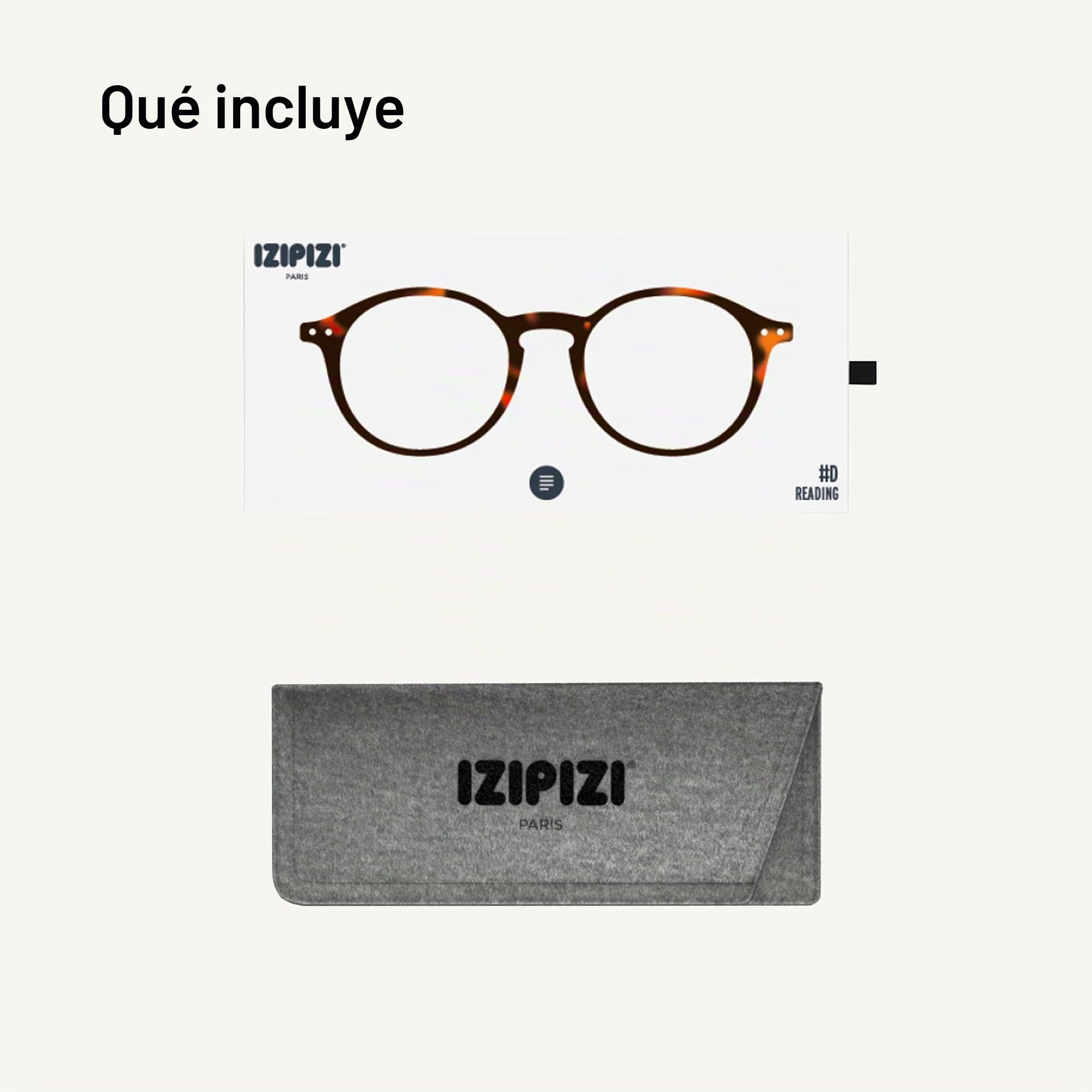 IZIPIZI Shape D - Gafas de lectura unisex para adulto, Tortuga, 2