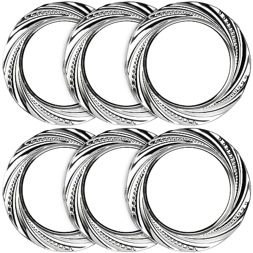 Pack de 6 platos redondos de acero inoxidable miniatura 1