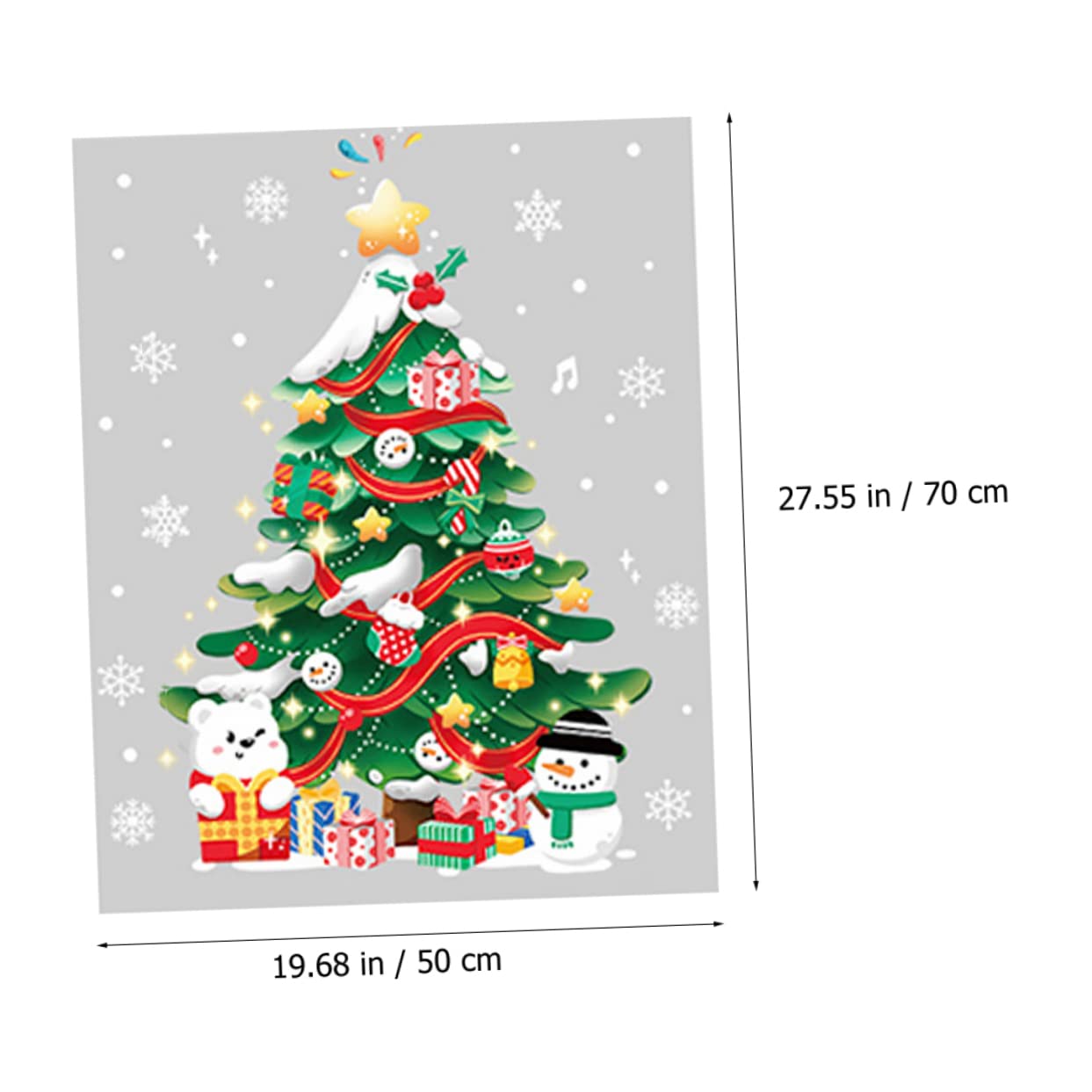 Zerodeko 5 Hojas Adhesivos Arbol De Navidad Pegatinas Decoración Colgante Navidad Vinilo Decorativo Para Pared Infantil Luces Bolas De Adornos Navideños Película Muro De Polivinilo
