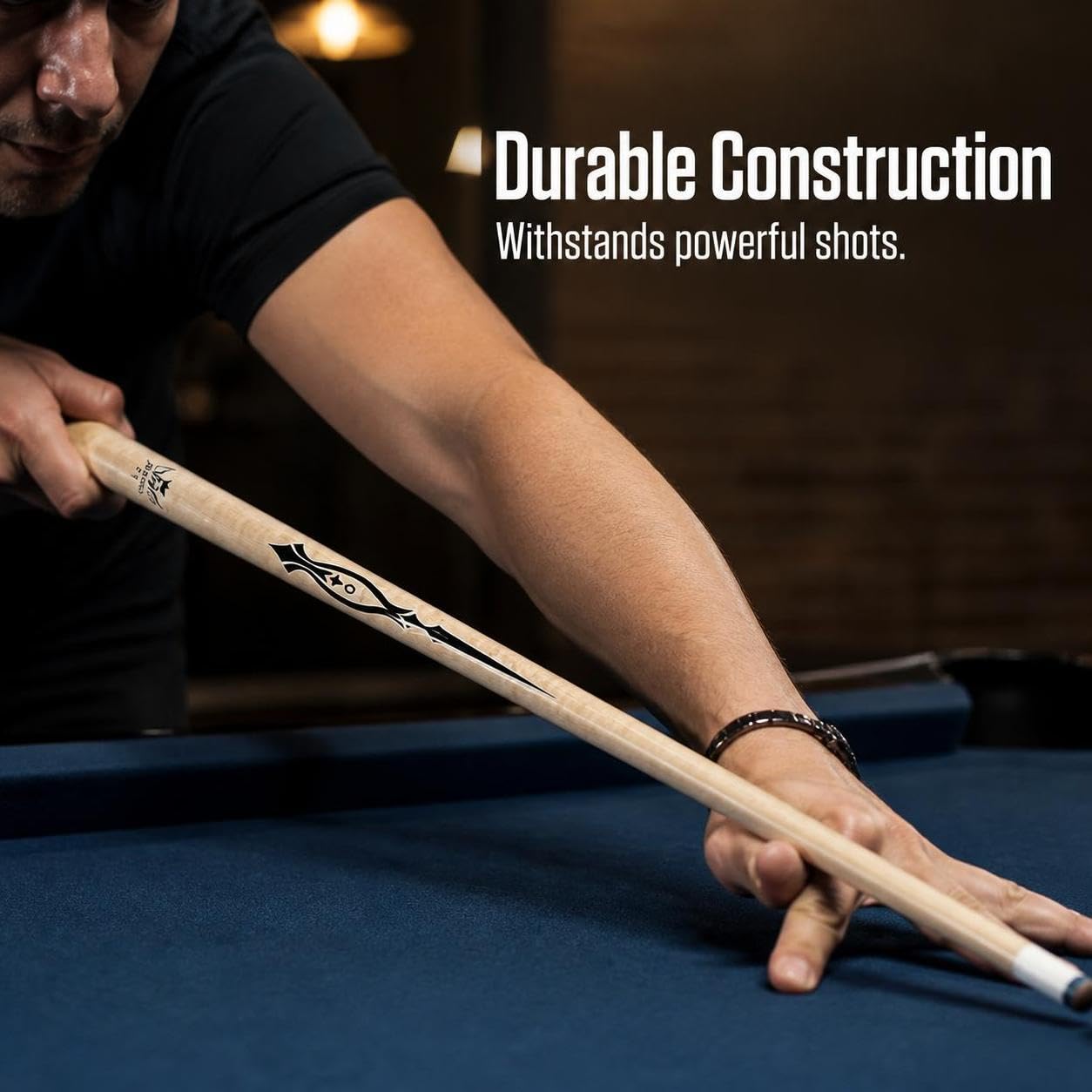 Jump-Cue Pool-Queue, teilig, Naturfarbe