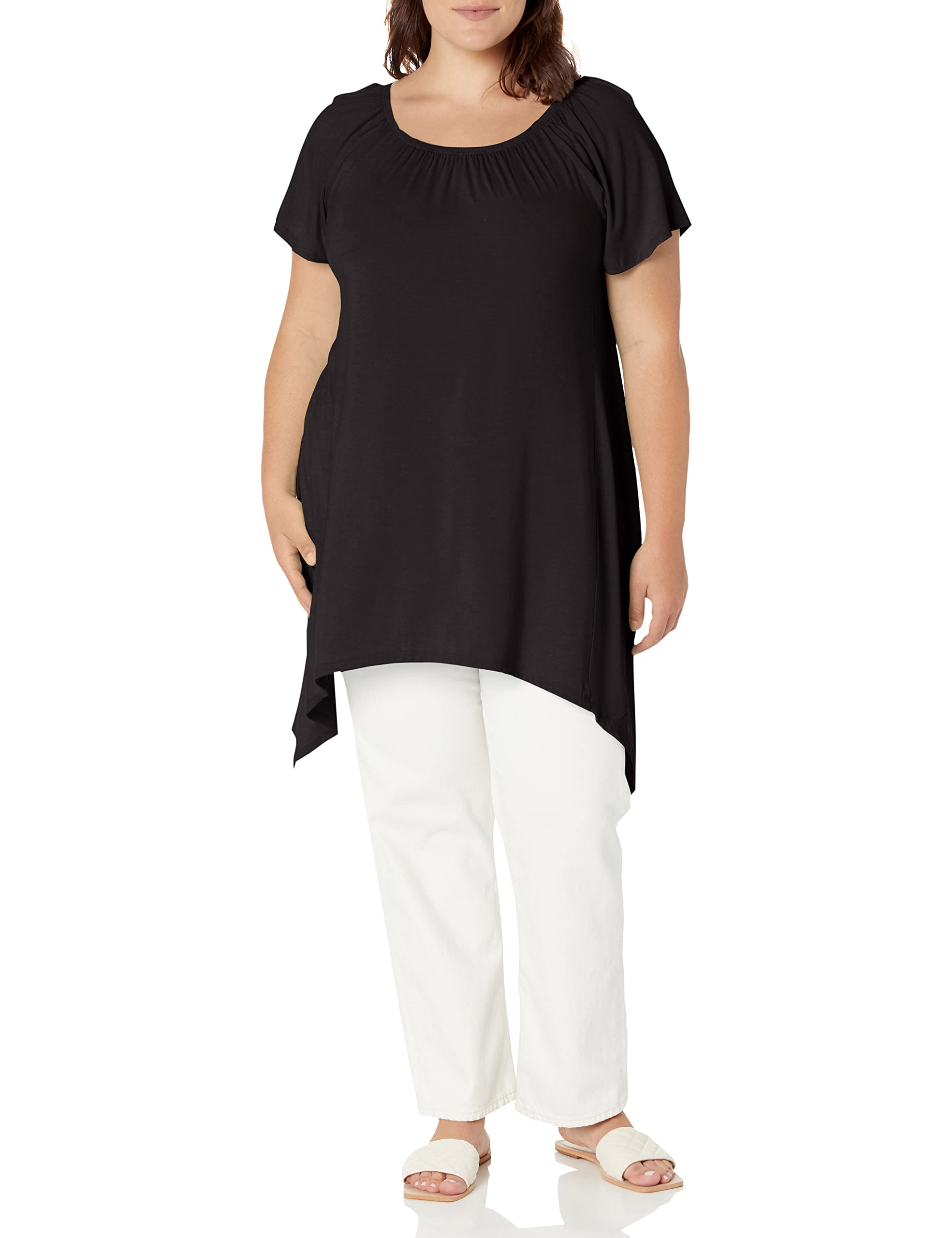 AvenueWomen's Plus Size Tunic Hankey Hem PLN
